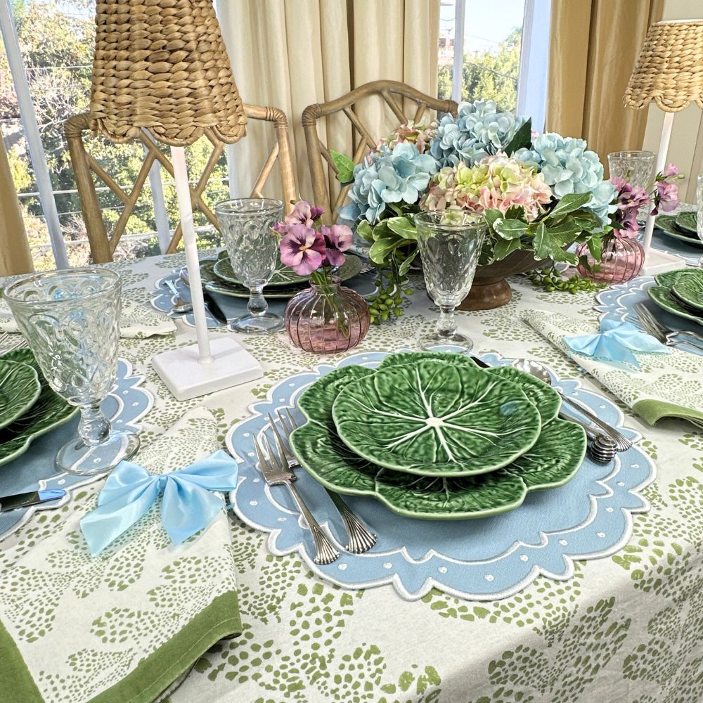 Blue: Satin Bow Napkin Ties - (Set of 4)