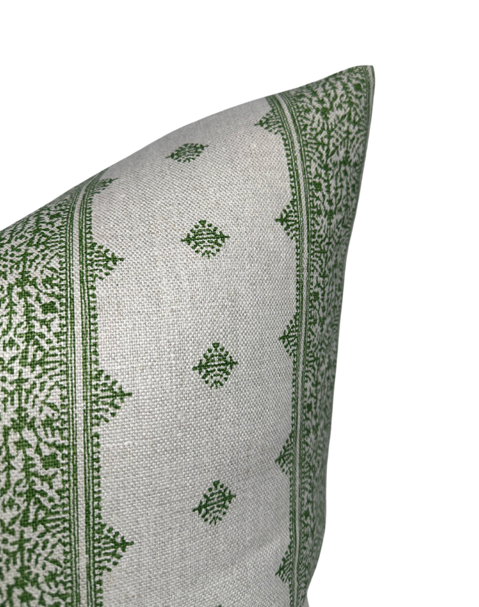 Fez Pillow Cover in Green, Peter Dunham Textiles
