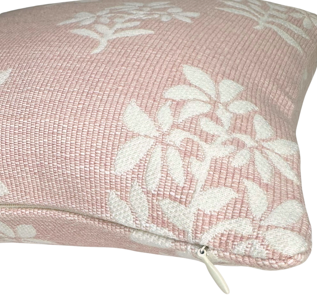 Asha Pillow Cover in Pink + Ivory, Peter Dunham Textiles