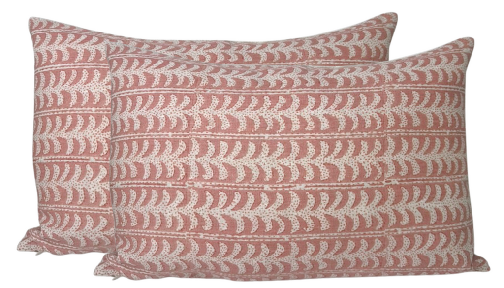 Ready to Ship, Luxor Pillow Cover in Guava, Walter G Textiles