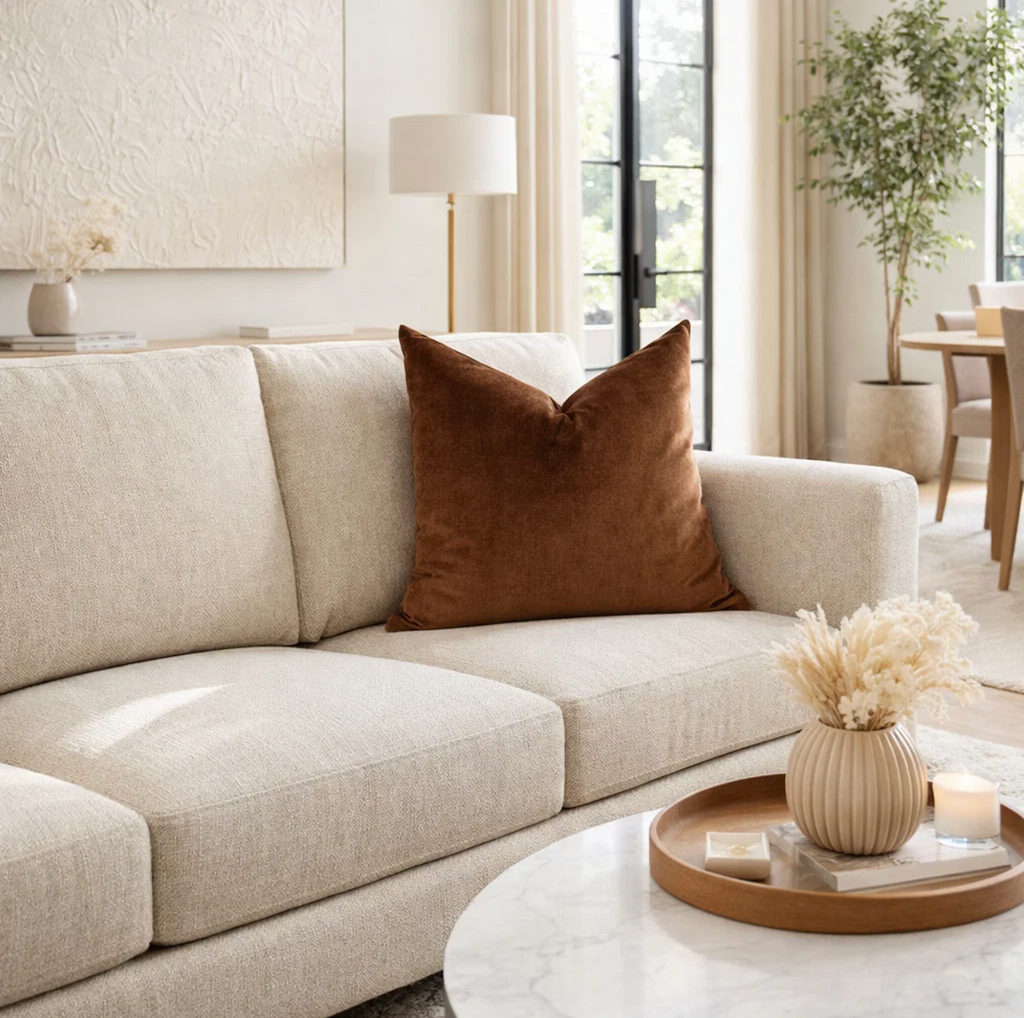 Chestnut Velvet Pillow Cover