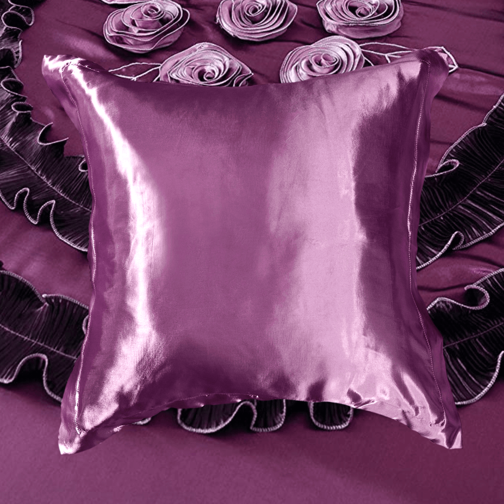 Dark Purple Midnight Bloom Euro Sham