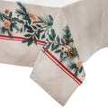 NNEDSZ Ladelle 100% Cotton Evergreen Festive Christmas Holiday Tablecloth 150 x 230 cm