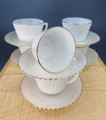 Monax Petalware Opalescent Tea Cups & Saucers – Set of 5