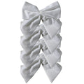 White: Velvet Bow Napkin Ties - (Set of 4)