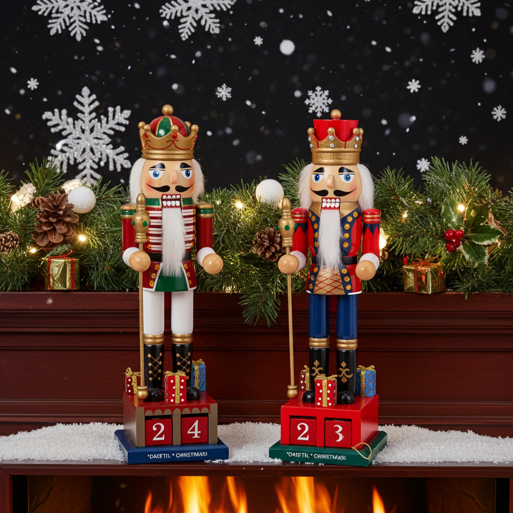 Wooden 15" Countdown Nutcracker