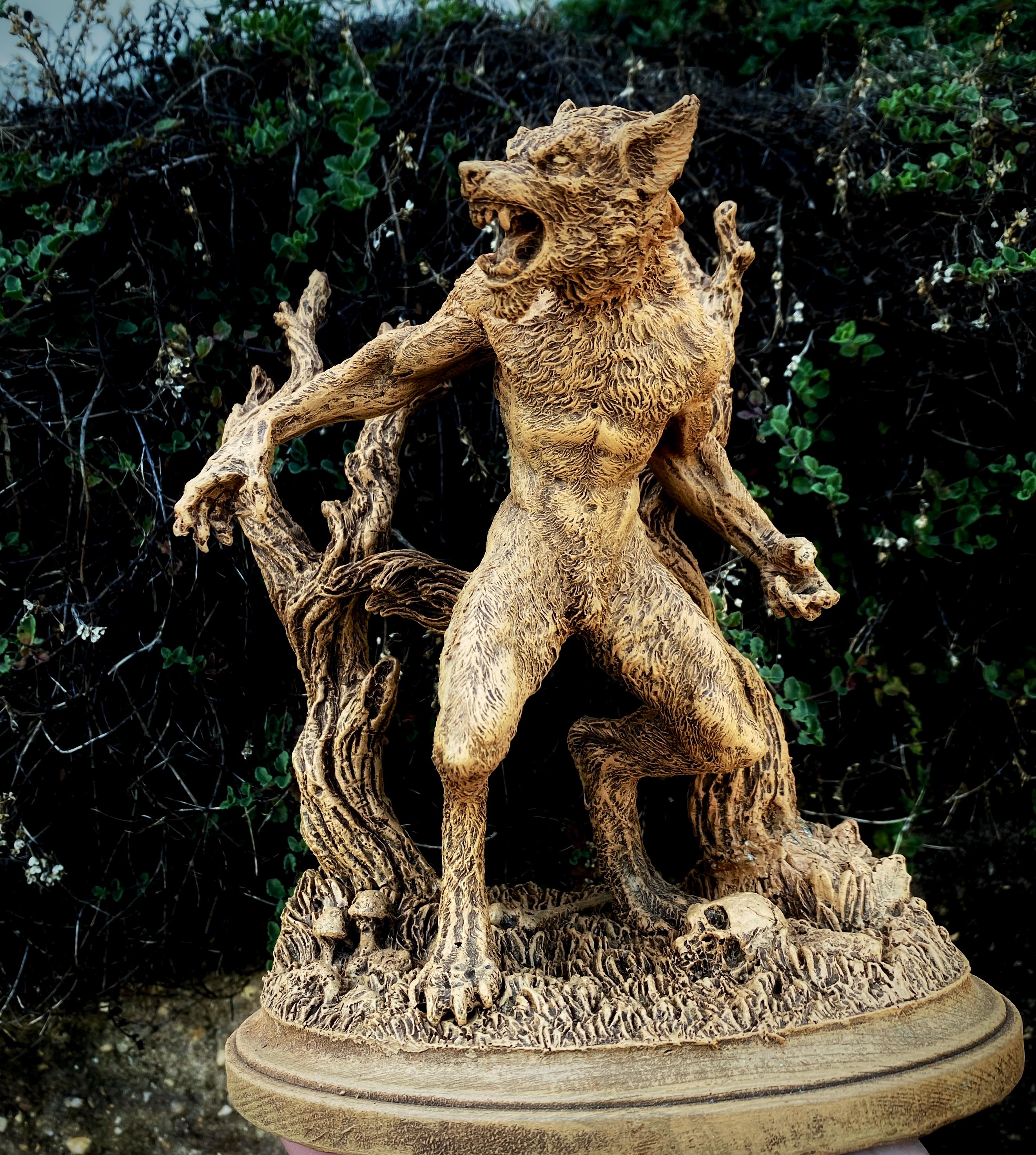 Werewolf Hand-Painted Resin Figurine