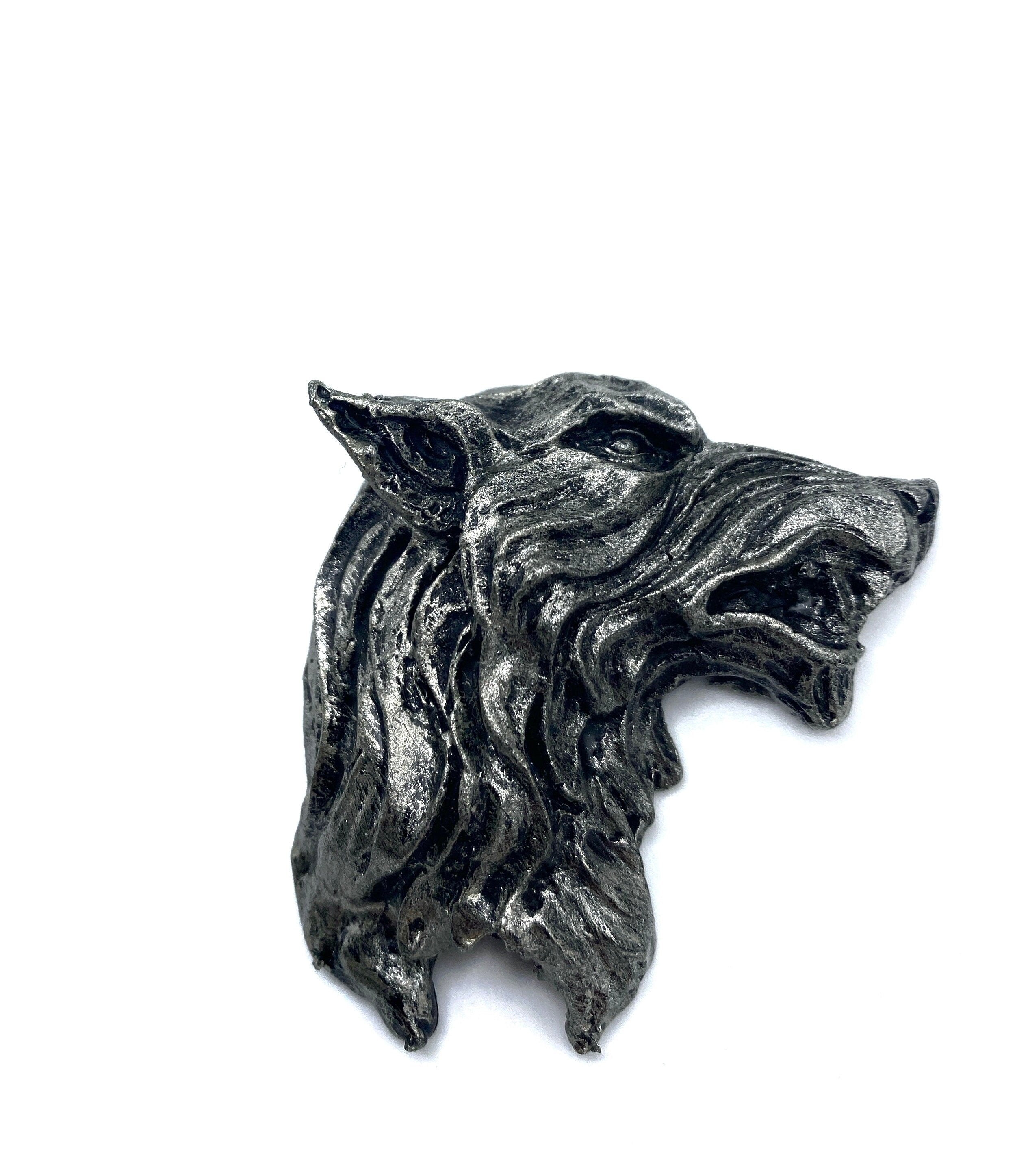 Wolf's Head Hand-Painted Resin Magnet