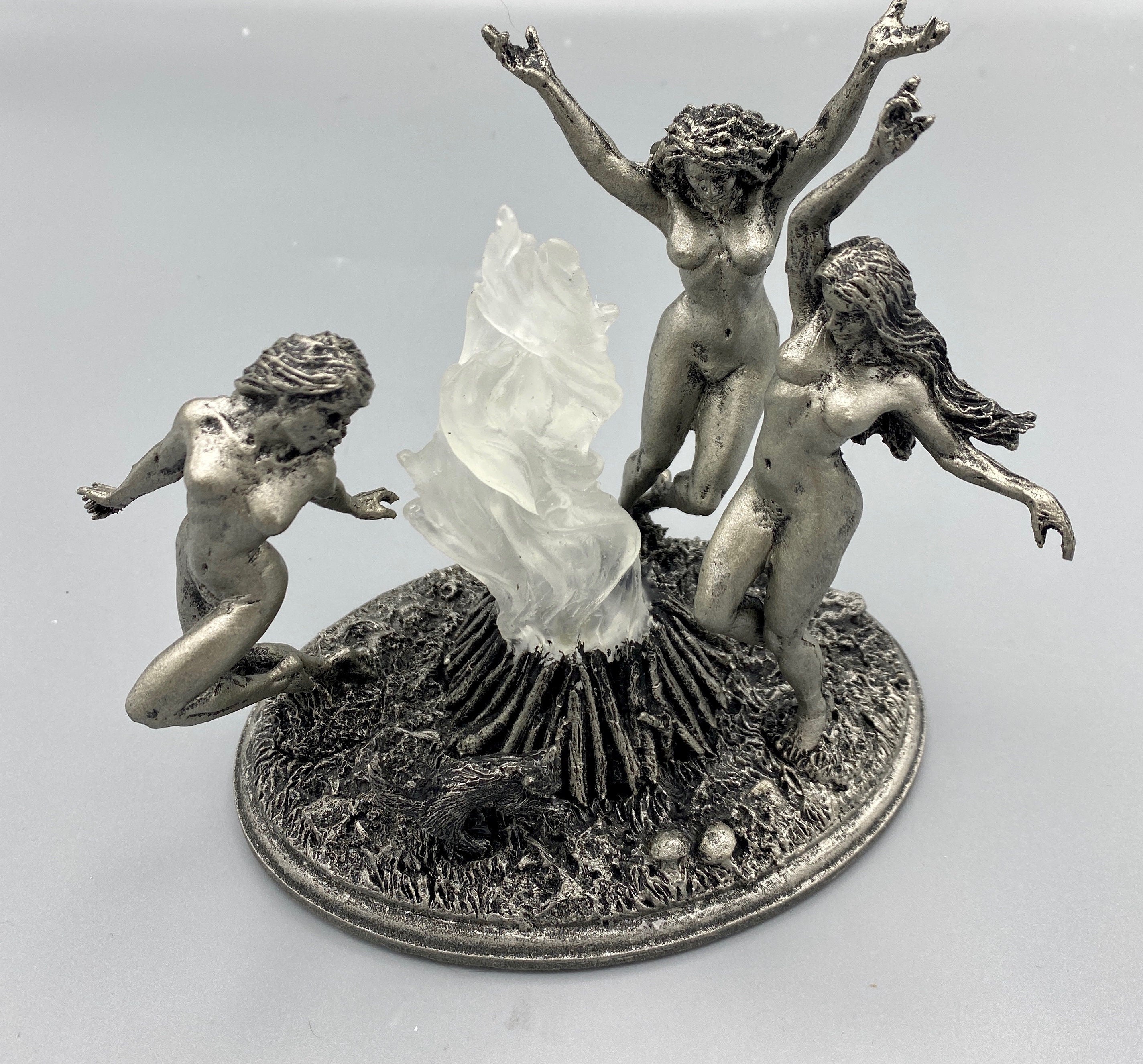 Witch's Sabbath Sculpture with LED Tea Light
