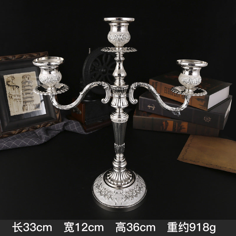 Vintage European Multi-Arm Metal Candle Holder — 3 & 5-Head Styles