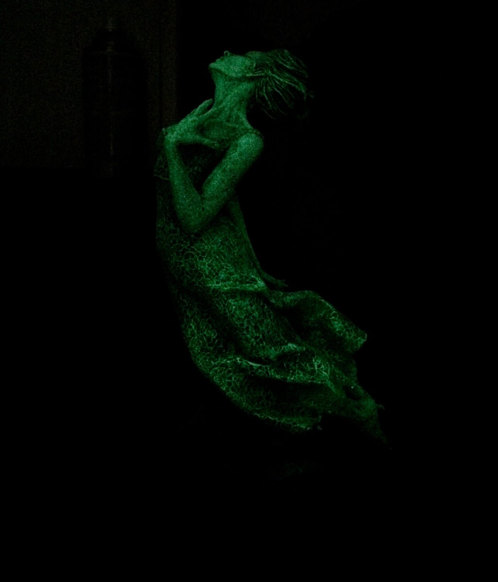 Victorian Ghost Hand-Painted Resin Figurine — Glow in the Dark