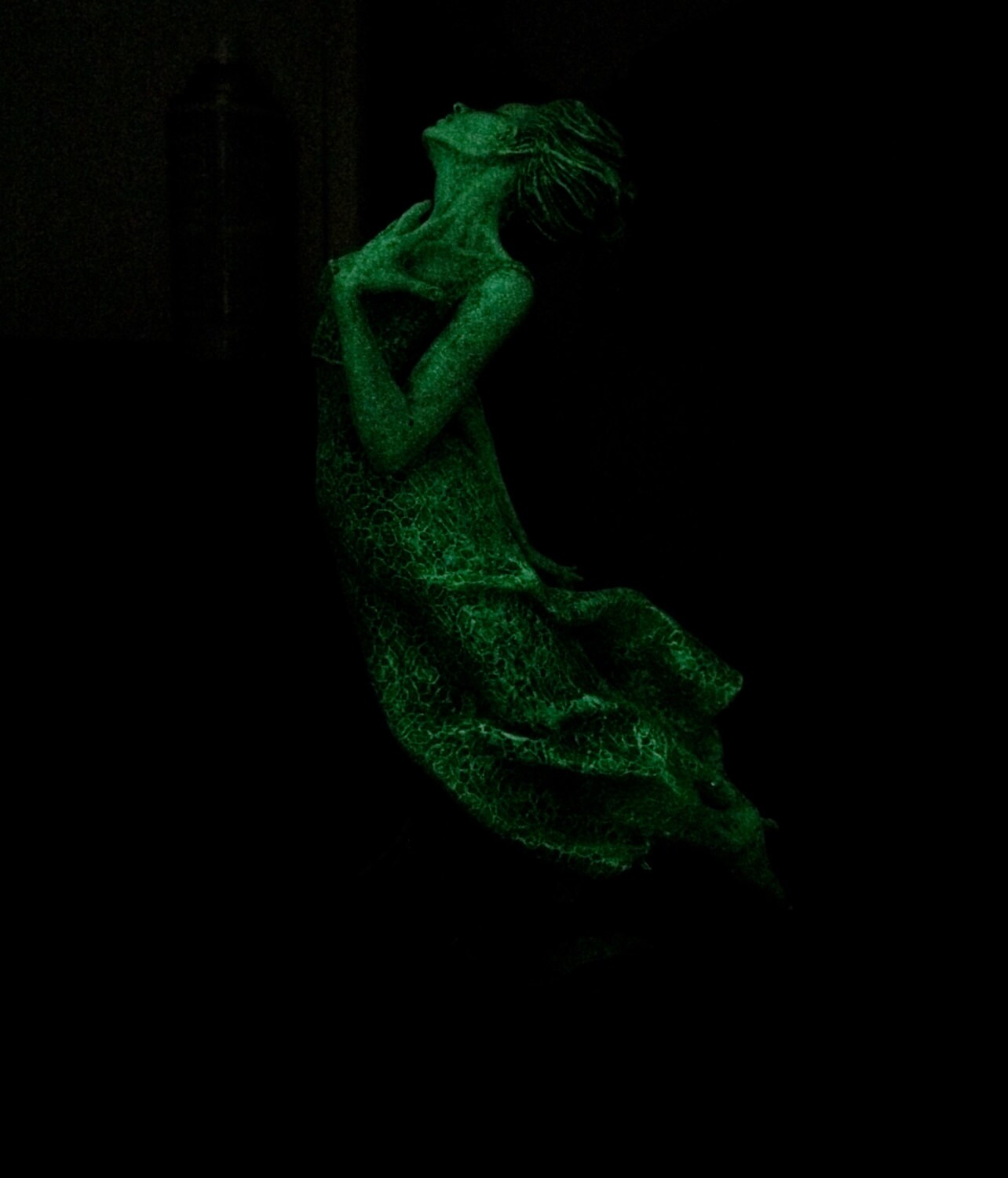 Victorian Ghost Hand-Painted Resin Figurine — Glow in the Dark