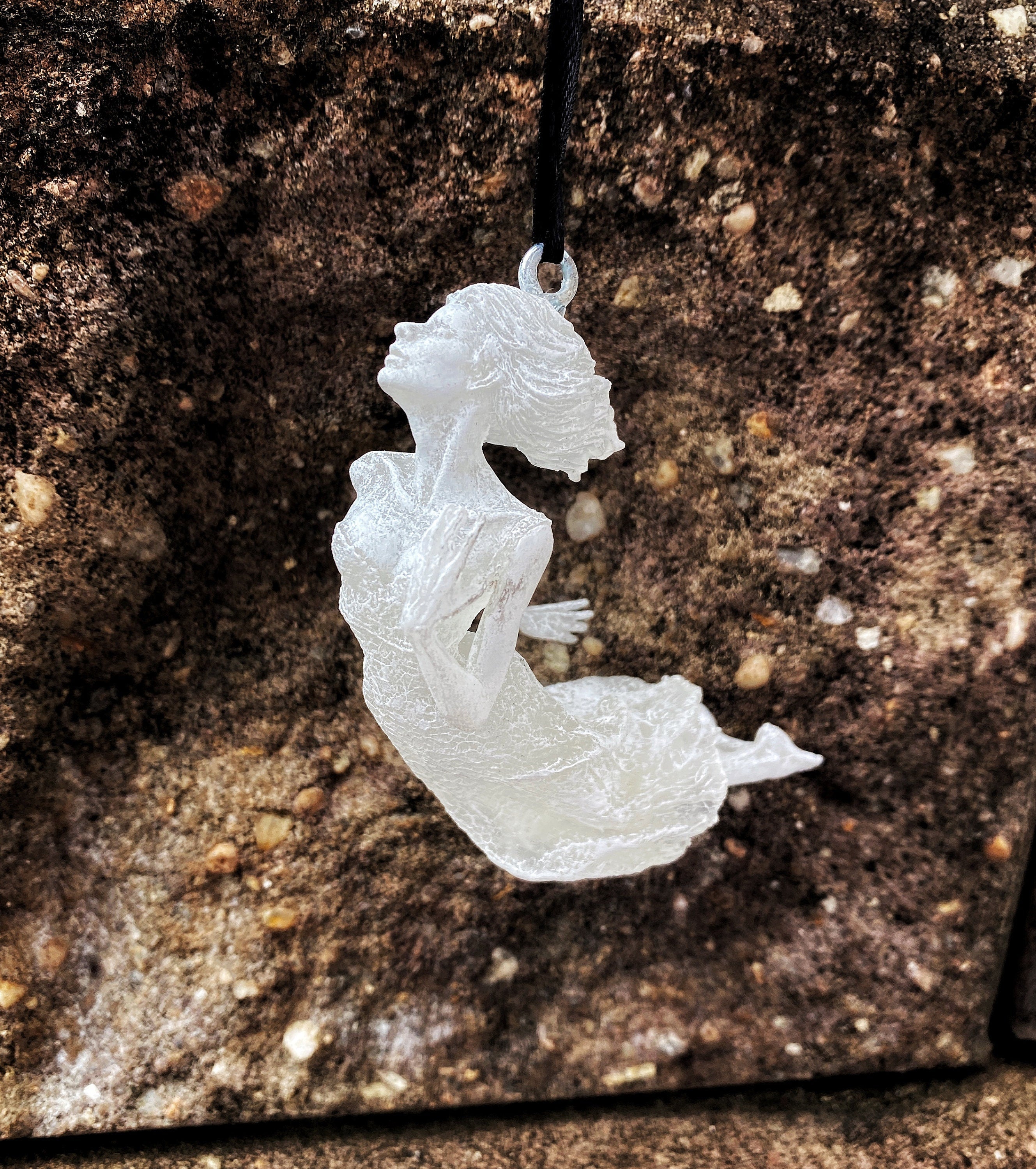 Victorian Ghost Hand-Painted Resin Ornament