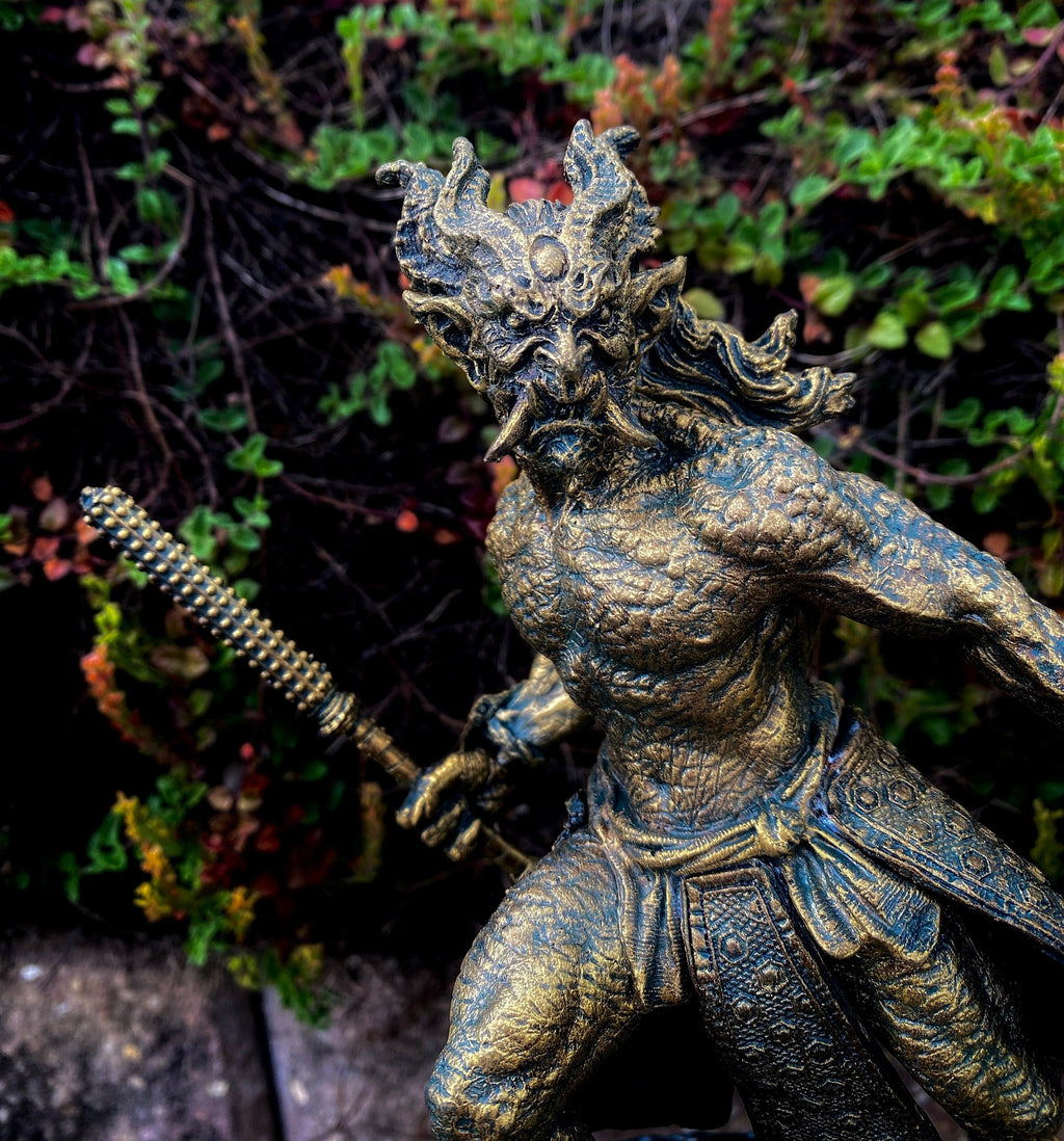 Oni Hand-Painted Resin Figurine