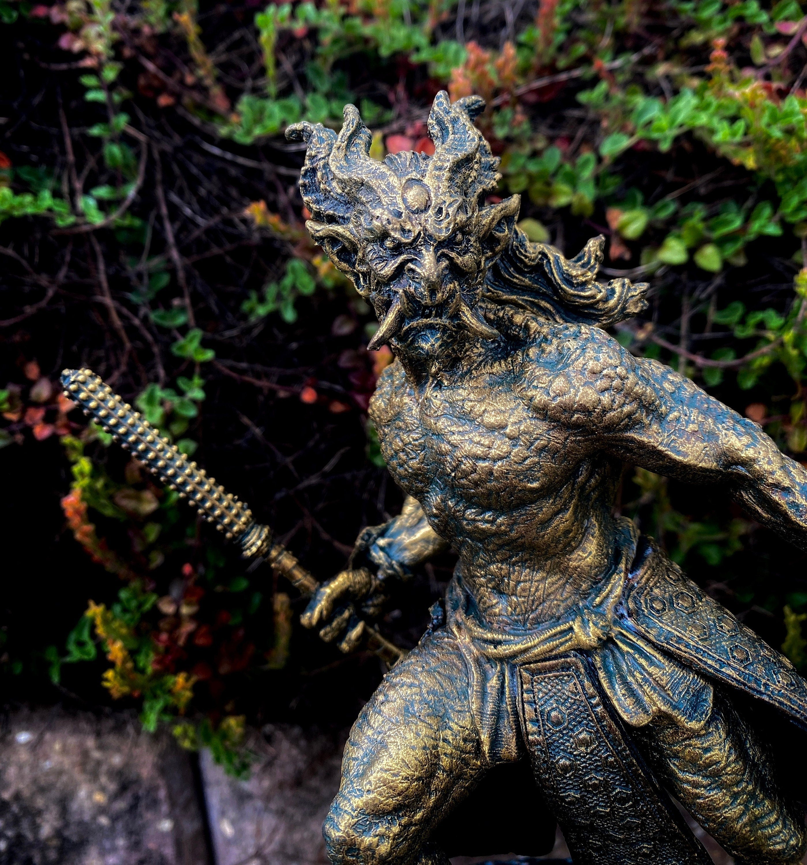 Oni Hand-Painted Resin Figurine