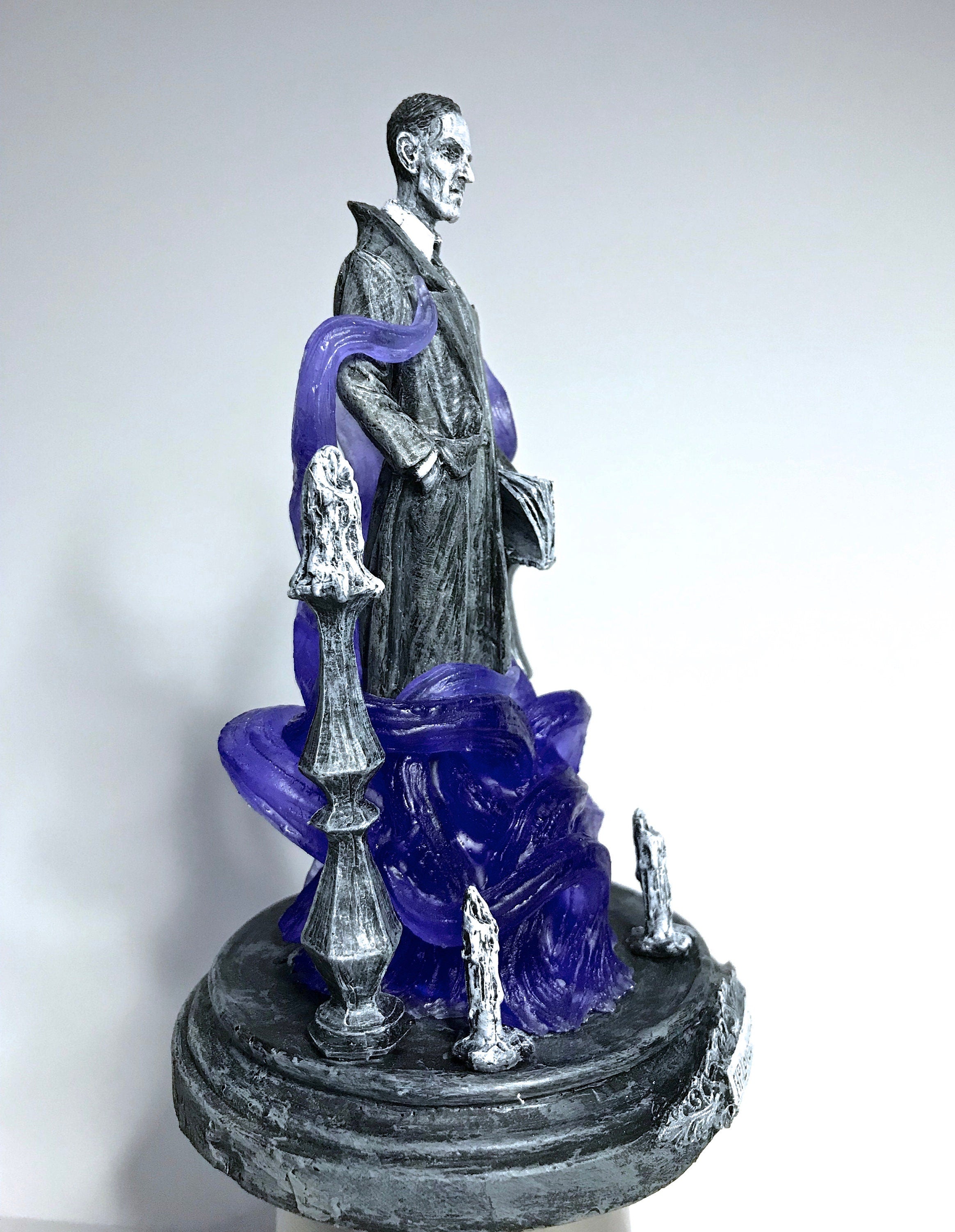 H.P. Lovecraft Statue — Purple Tentacles, designed with Abigail Larson