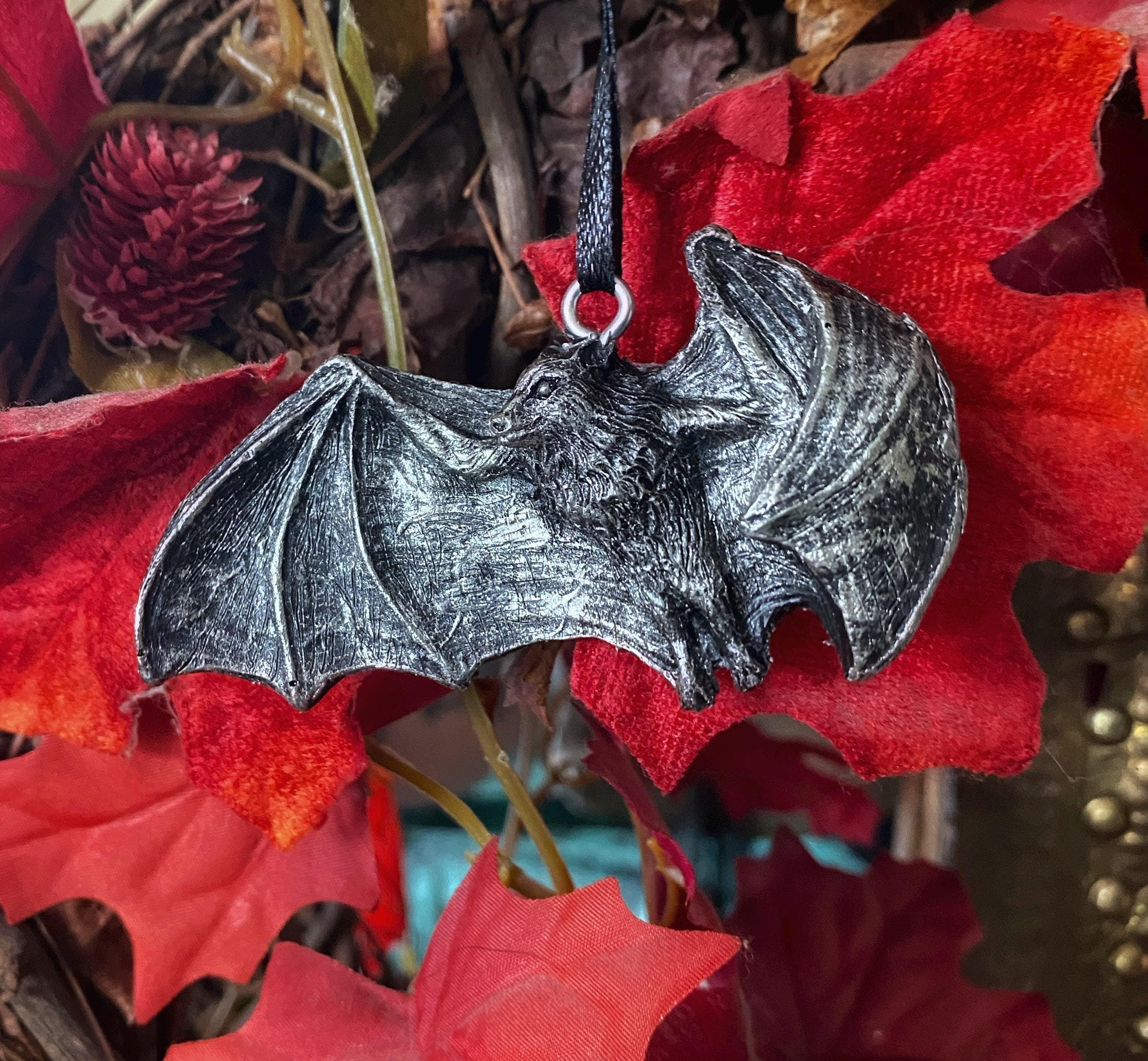 Flying Fruit Bat Hand-Painted Resin Ornament