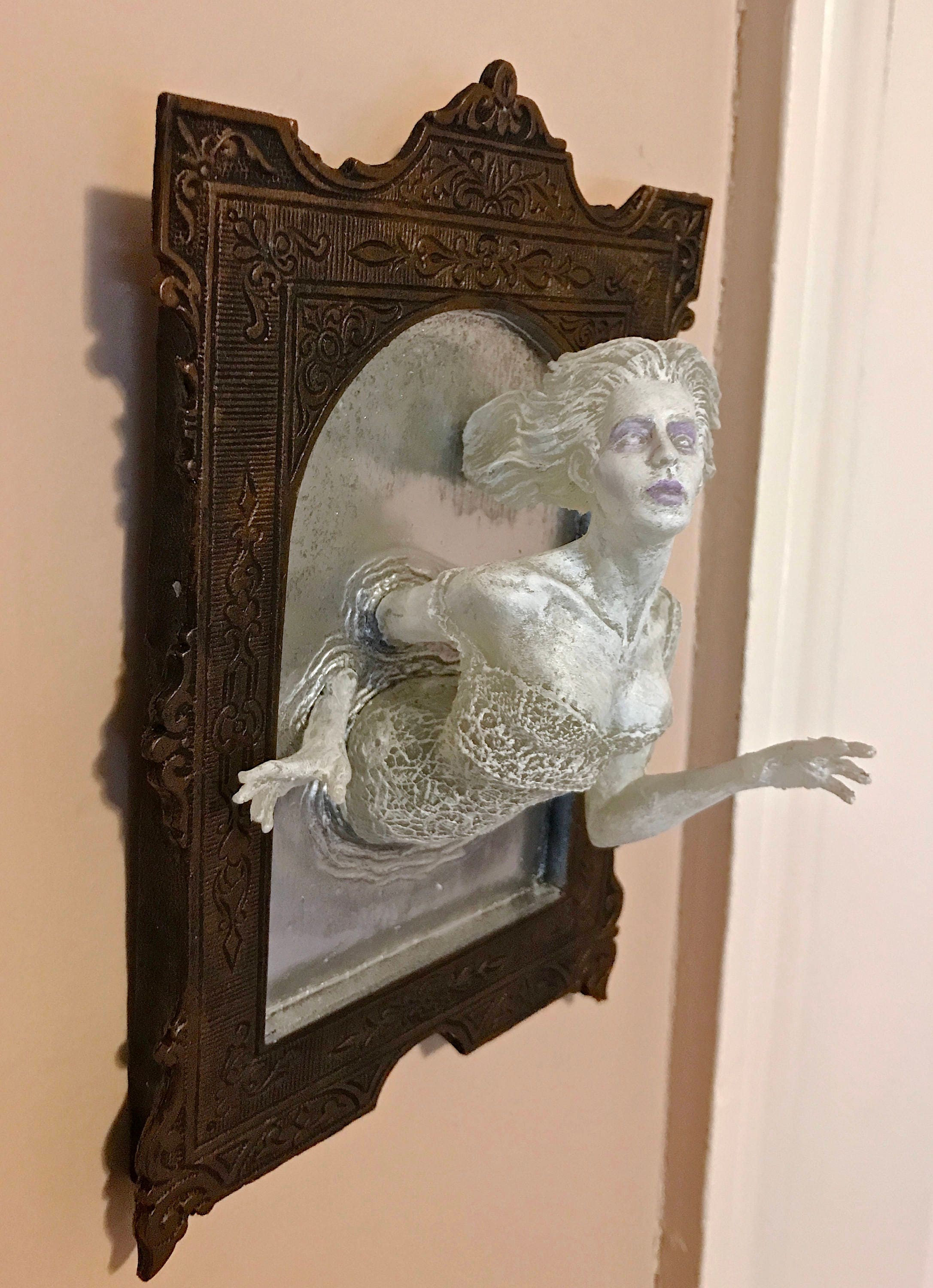 Ghost in the Mirror Wall Plaque — White Finish