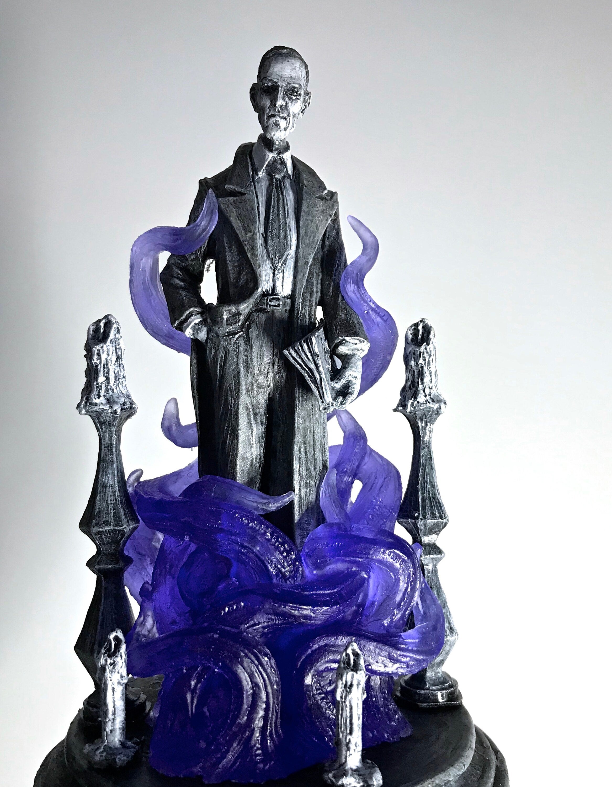 H.P. Lovecraft Statue — Purple Tentacles, designed with Abigail Larson