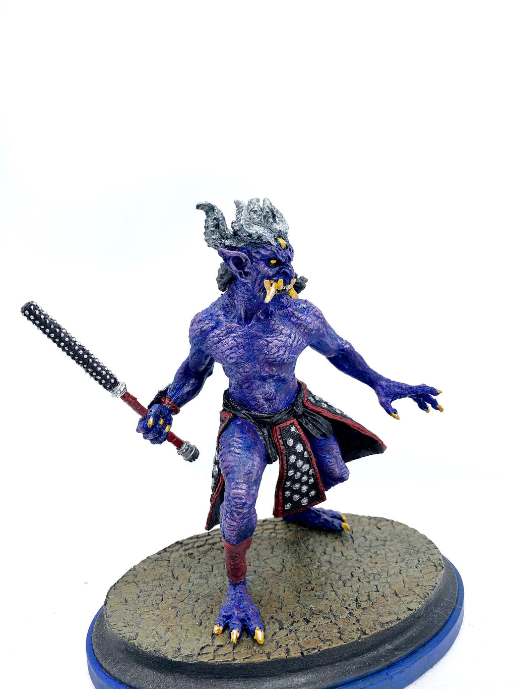 Oni Statue — Full Color Blue