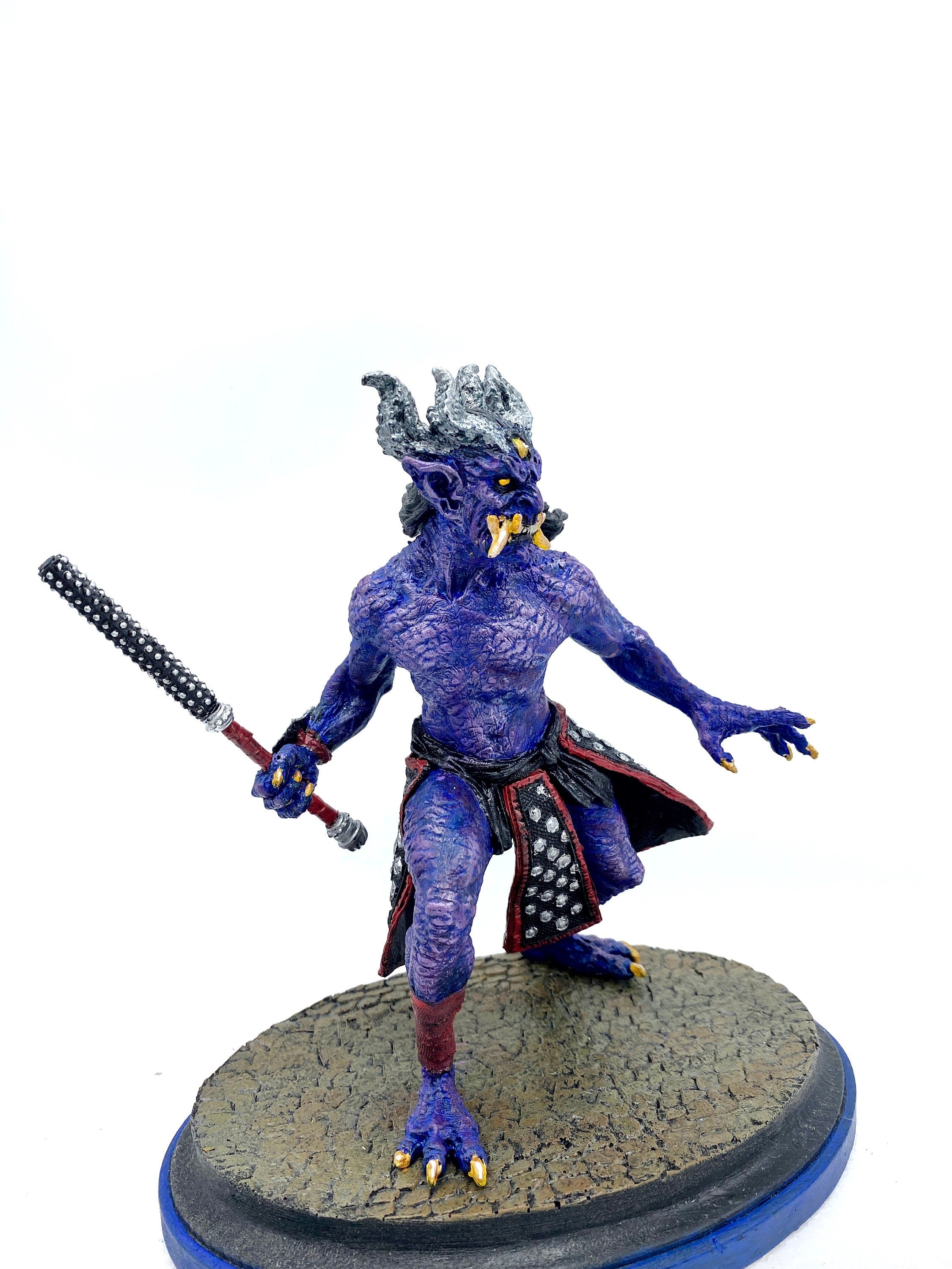 Oni Statue — Full Color Blue
