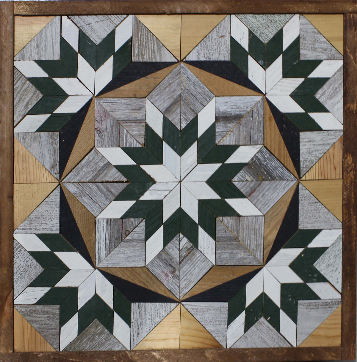 Amish-Made Barn Quilt | Reclaimed Wood | 20.75 × 20.75 in