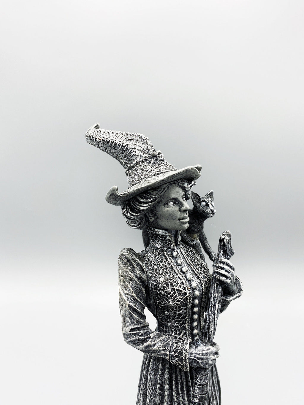 Victorian Witch Hand-Painted Resin Figurine