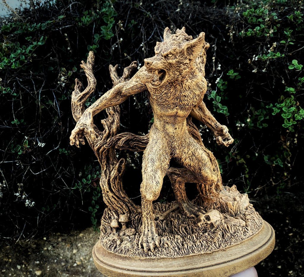 Werewolf Hand-Painted Resin Figurine