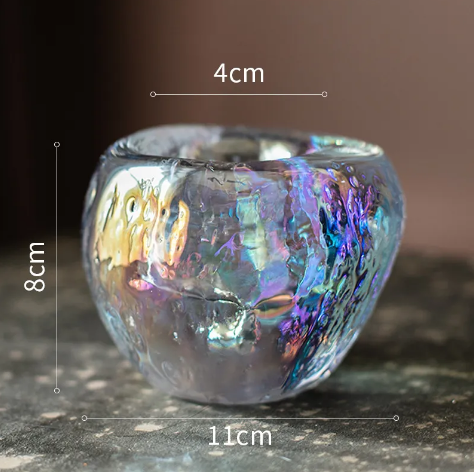 Sculptural Glass Candle Holder