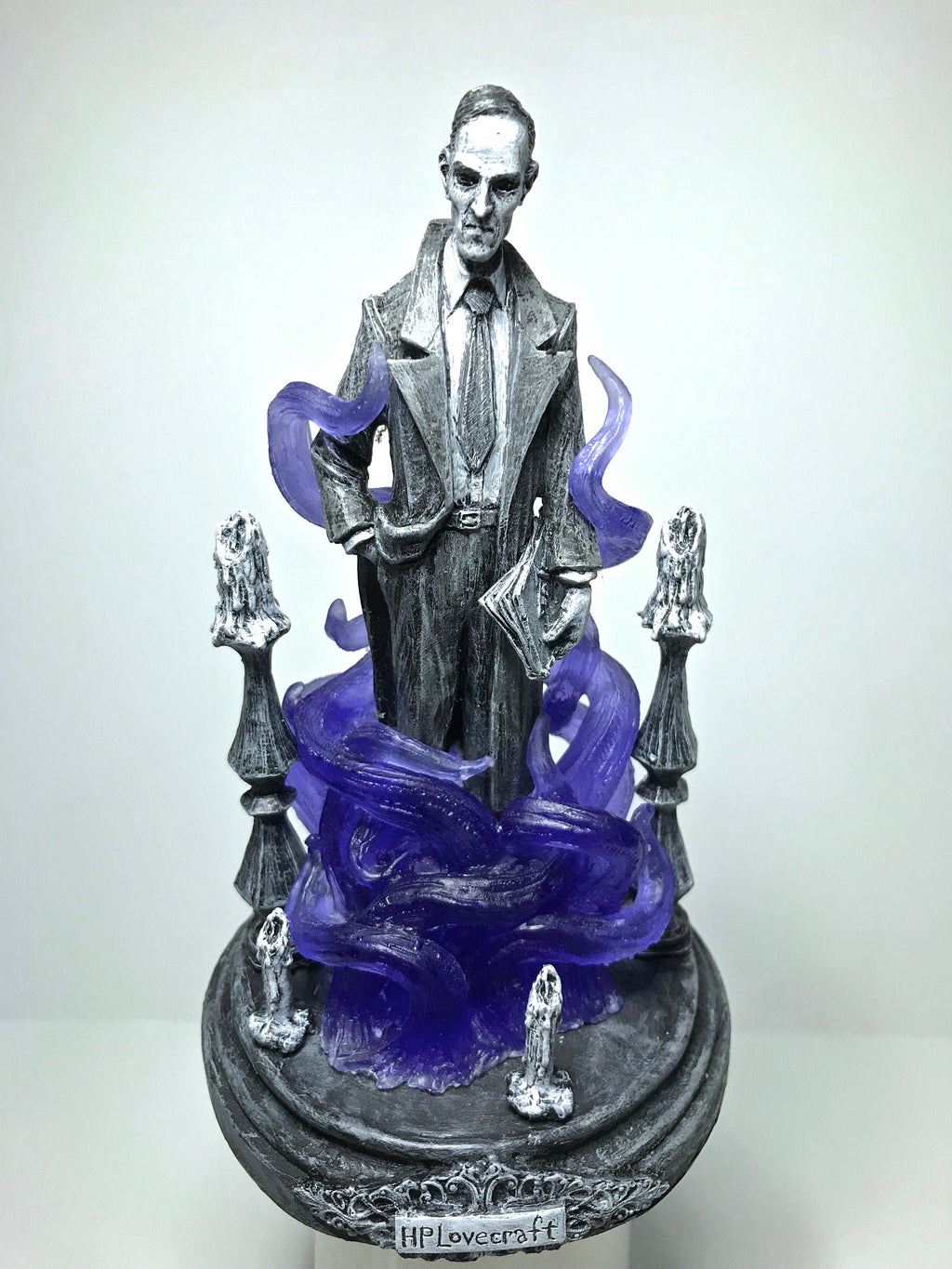H.P. Lovecraft Statue — Purple Tentacles, designed with Abigail Larson