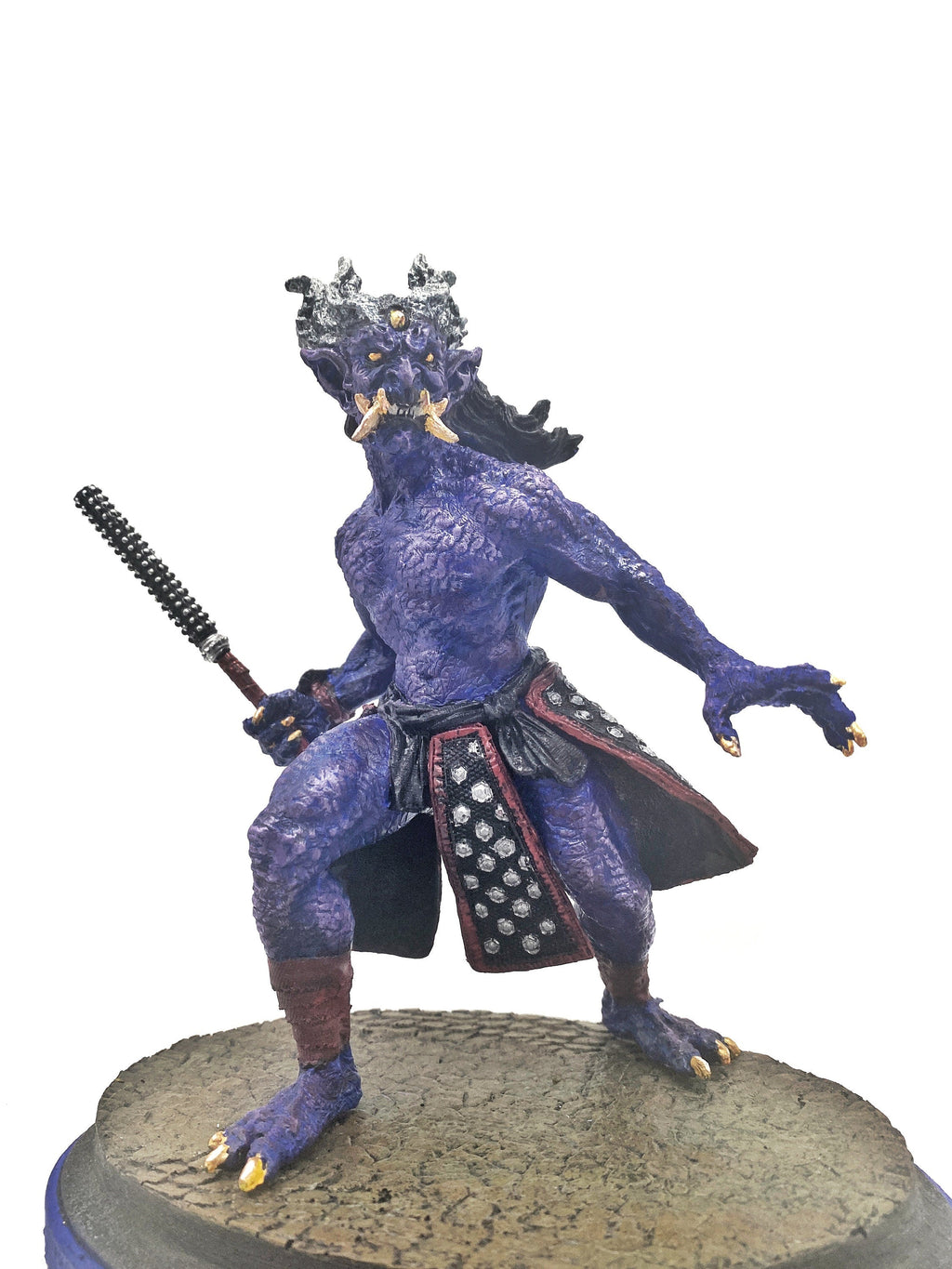 Oni Statue — Full Color Blue