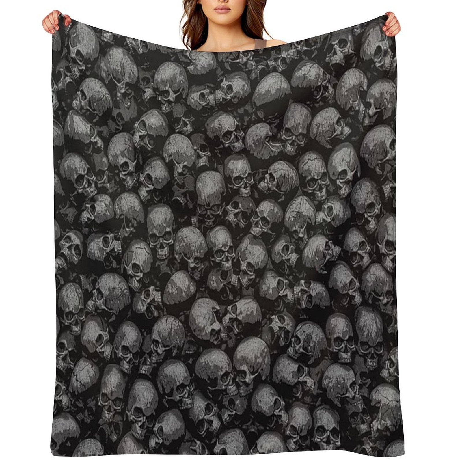 Throw Blanket -Gothic Skulls