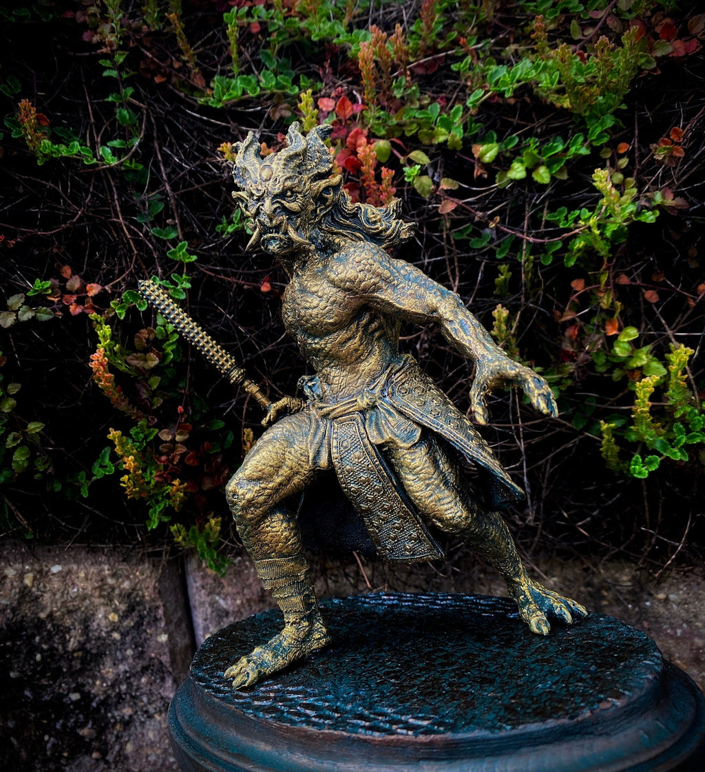 Oni Hand-Painted Resin Figurine