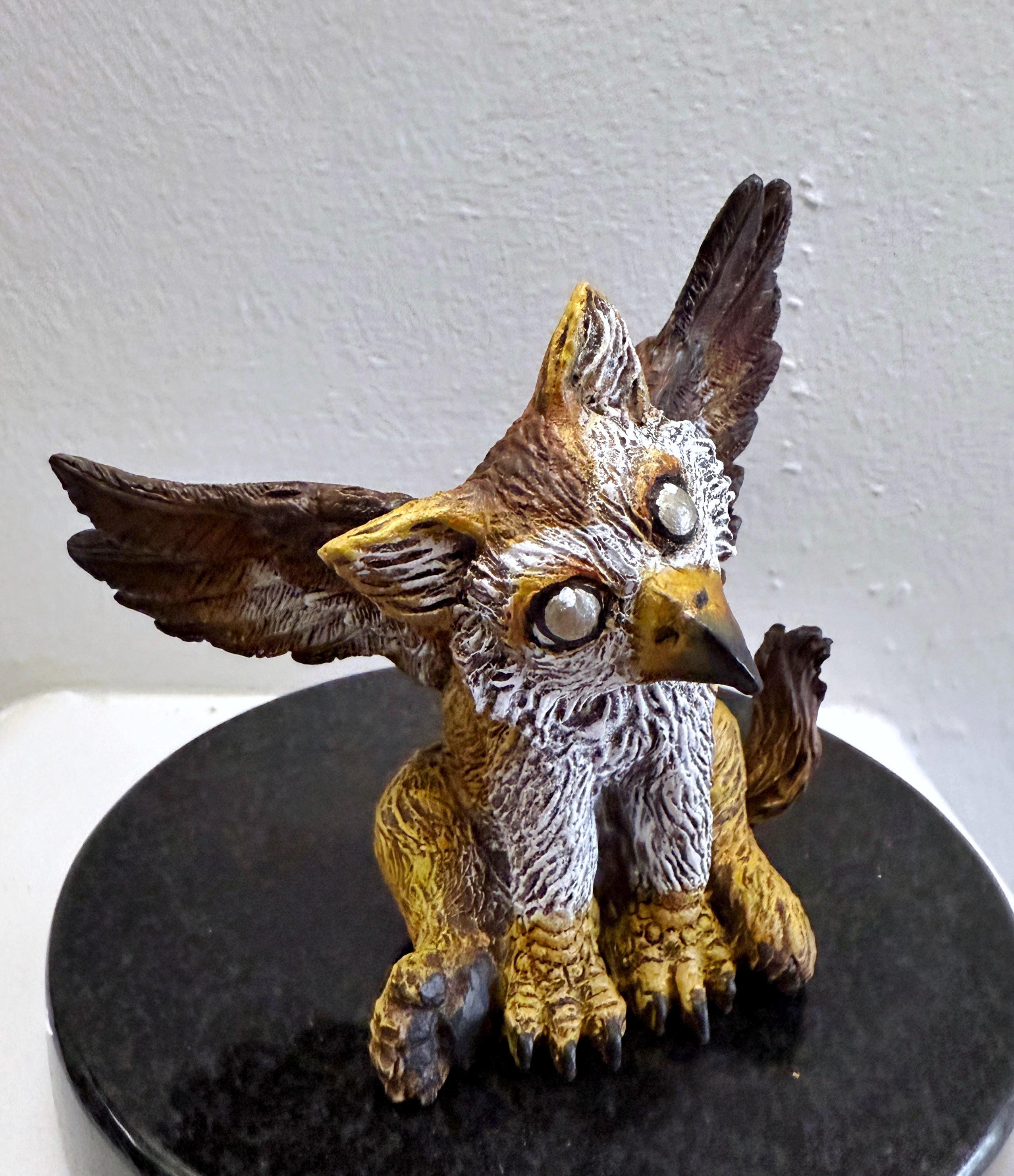 Baby Griffin Hand-Painted Resin Figurine