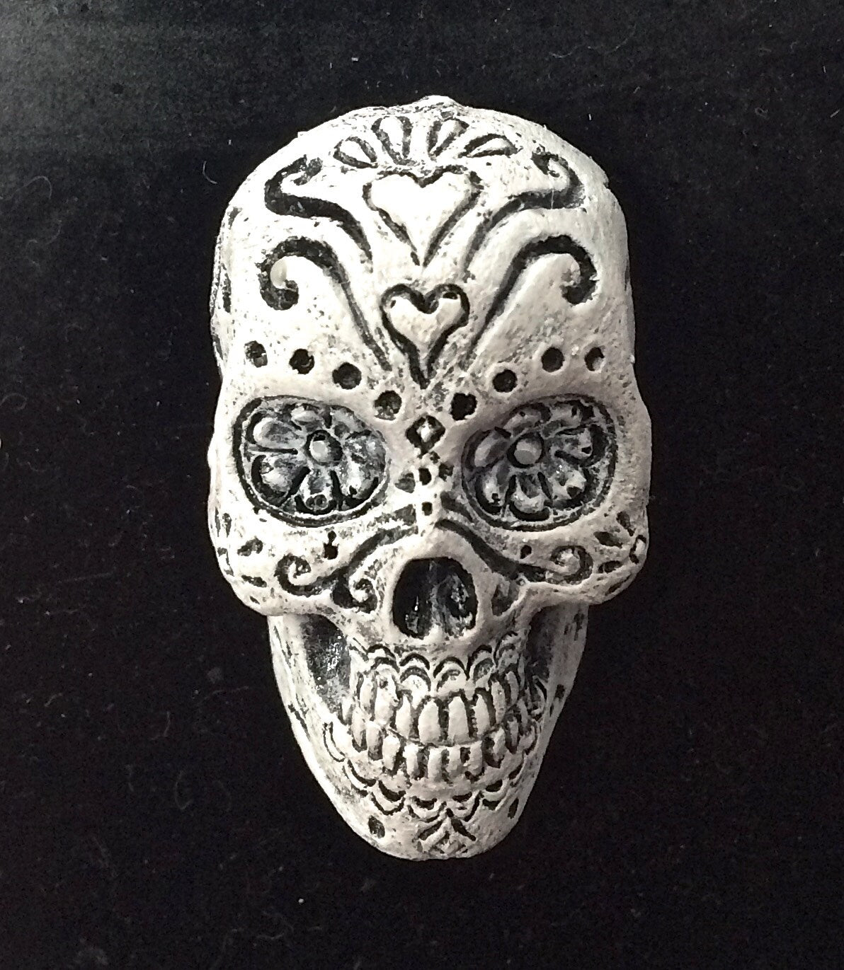 Day of the Dead Skull Hand-Painted Resin Magnet