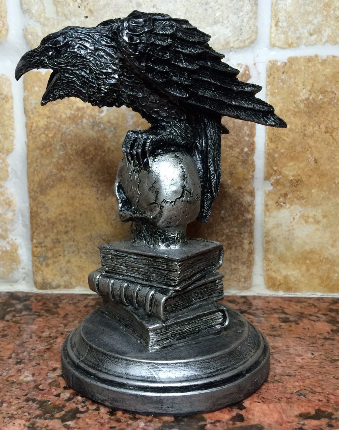 Poe's Raven Hand-Painted Resin Figurine