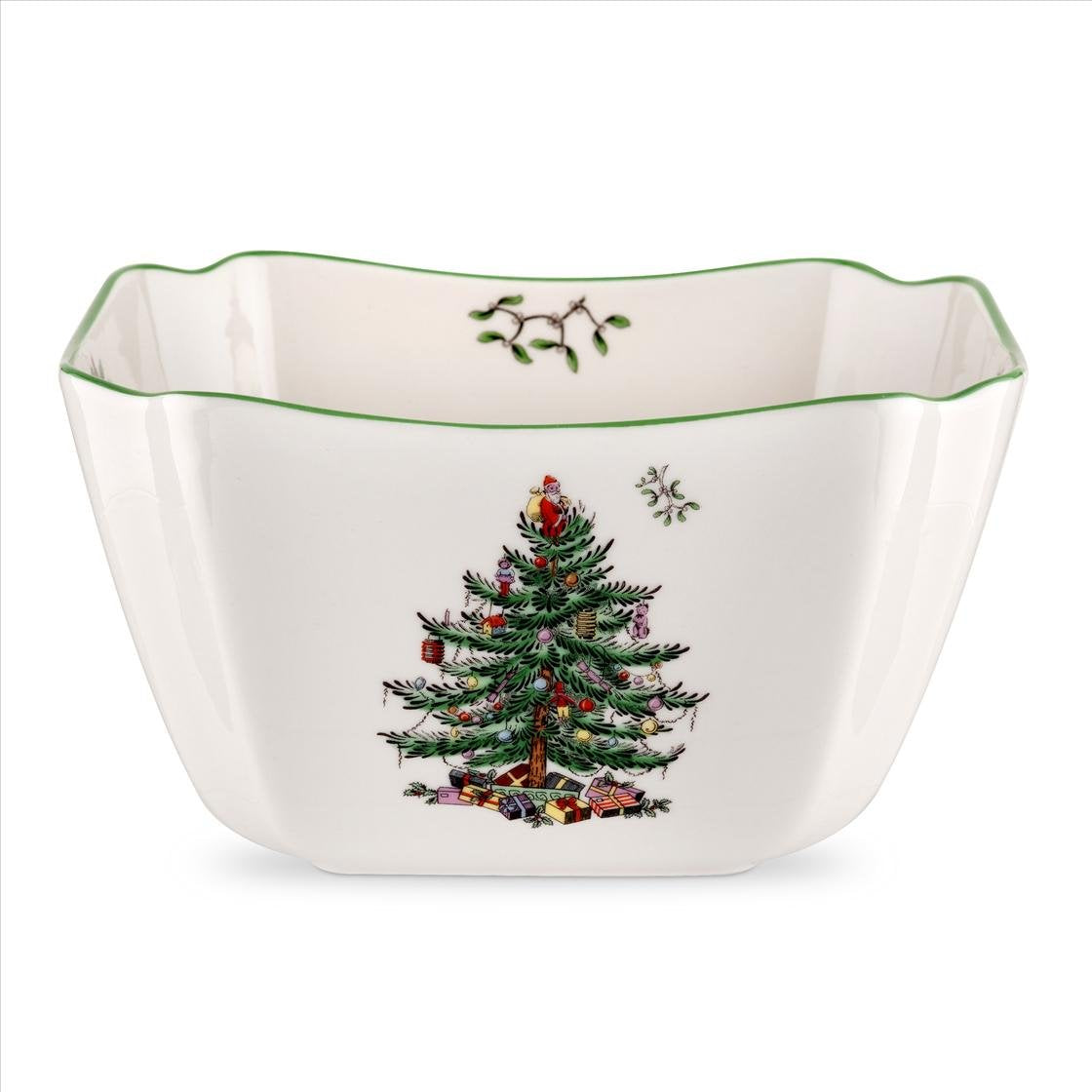 Spode Christmas Tree Candy Dish Fine Porcelain