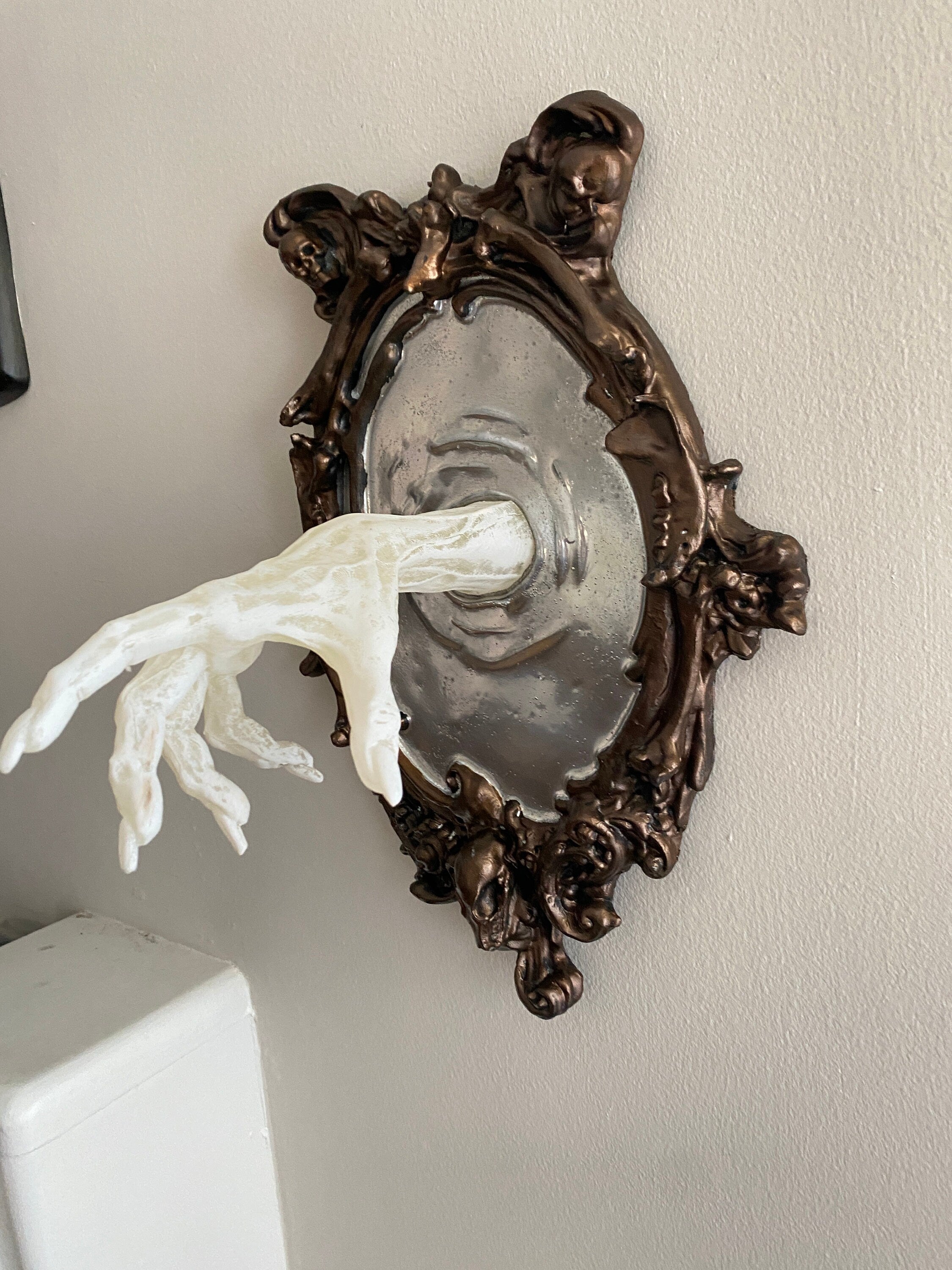 Spectral Hand Wall Plaque — Large White
