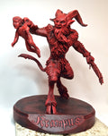 Krampus III Hand-Painted Resin Figurine — Red Finish