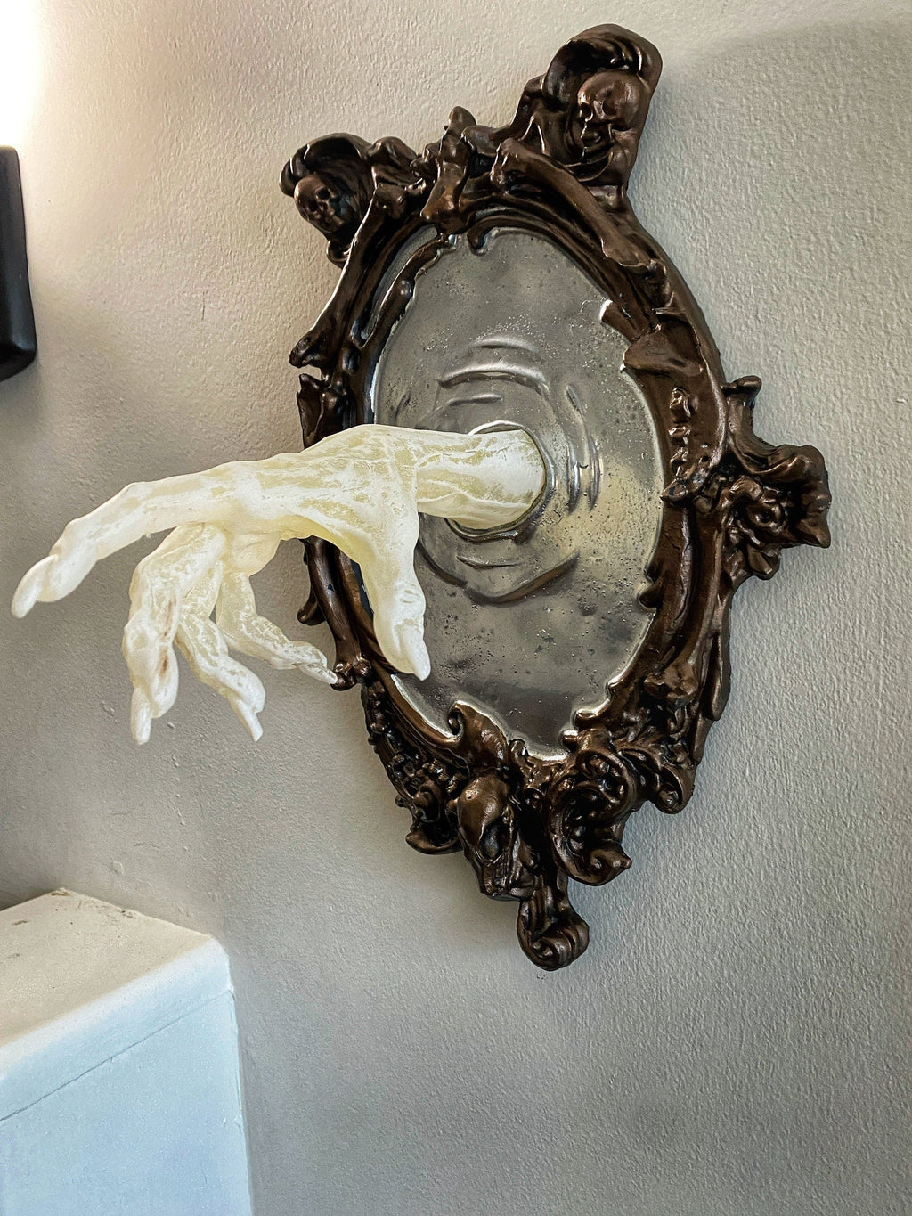 Spectral Hand Wall Plaque — Large White