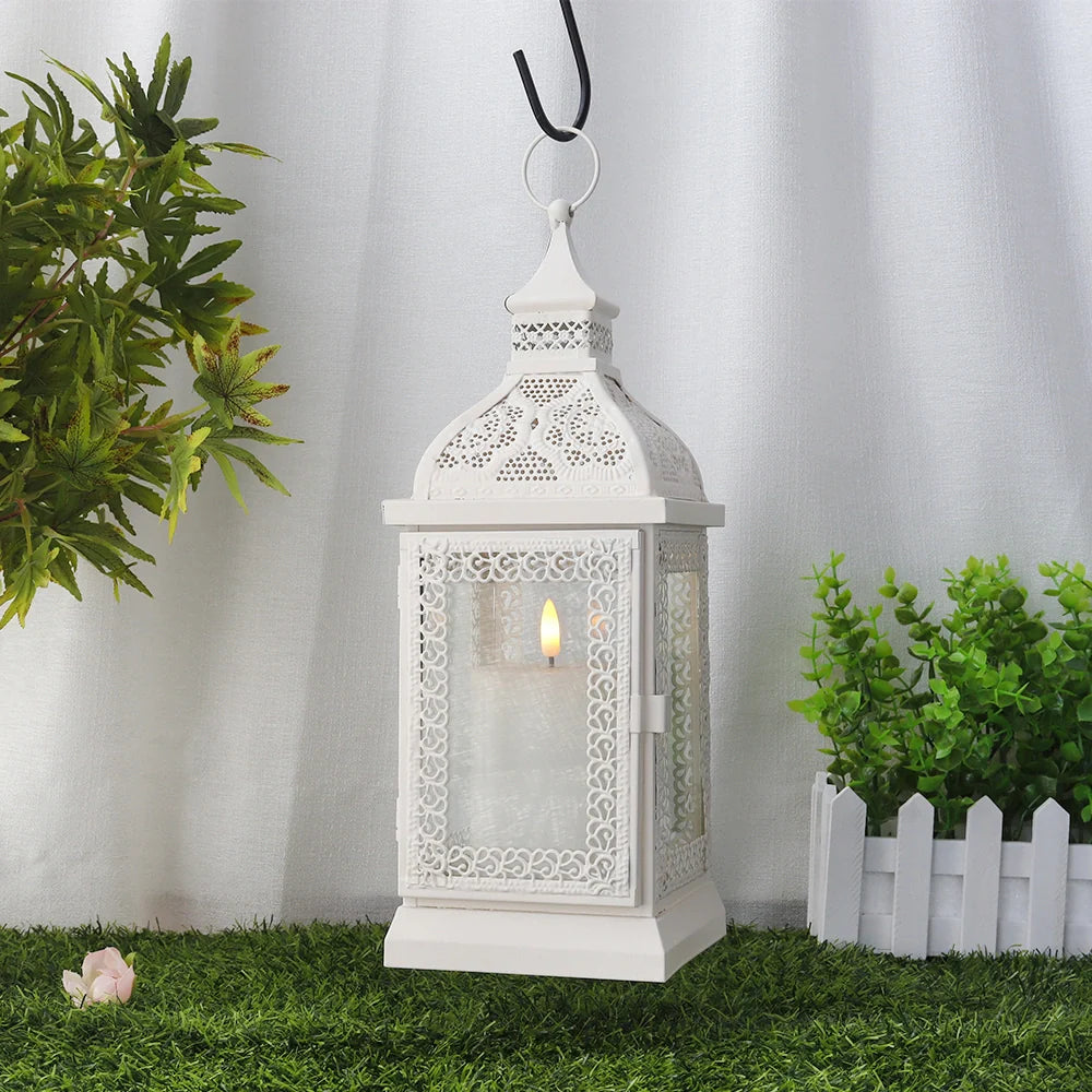 19'' High Decorative Hanging Lantern (Cream)