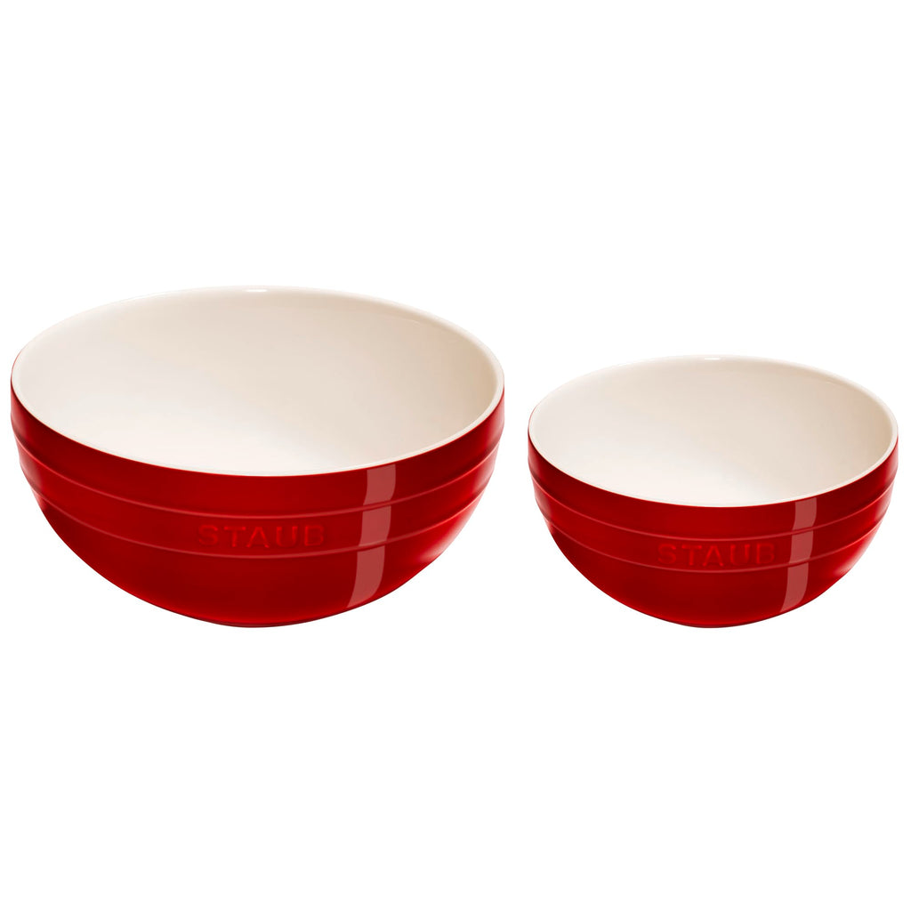 Staub Stoneware Nested Mixing Bowl Set, Set of 2 – Cherry