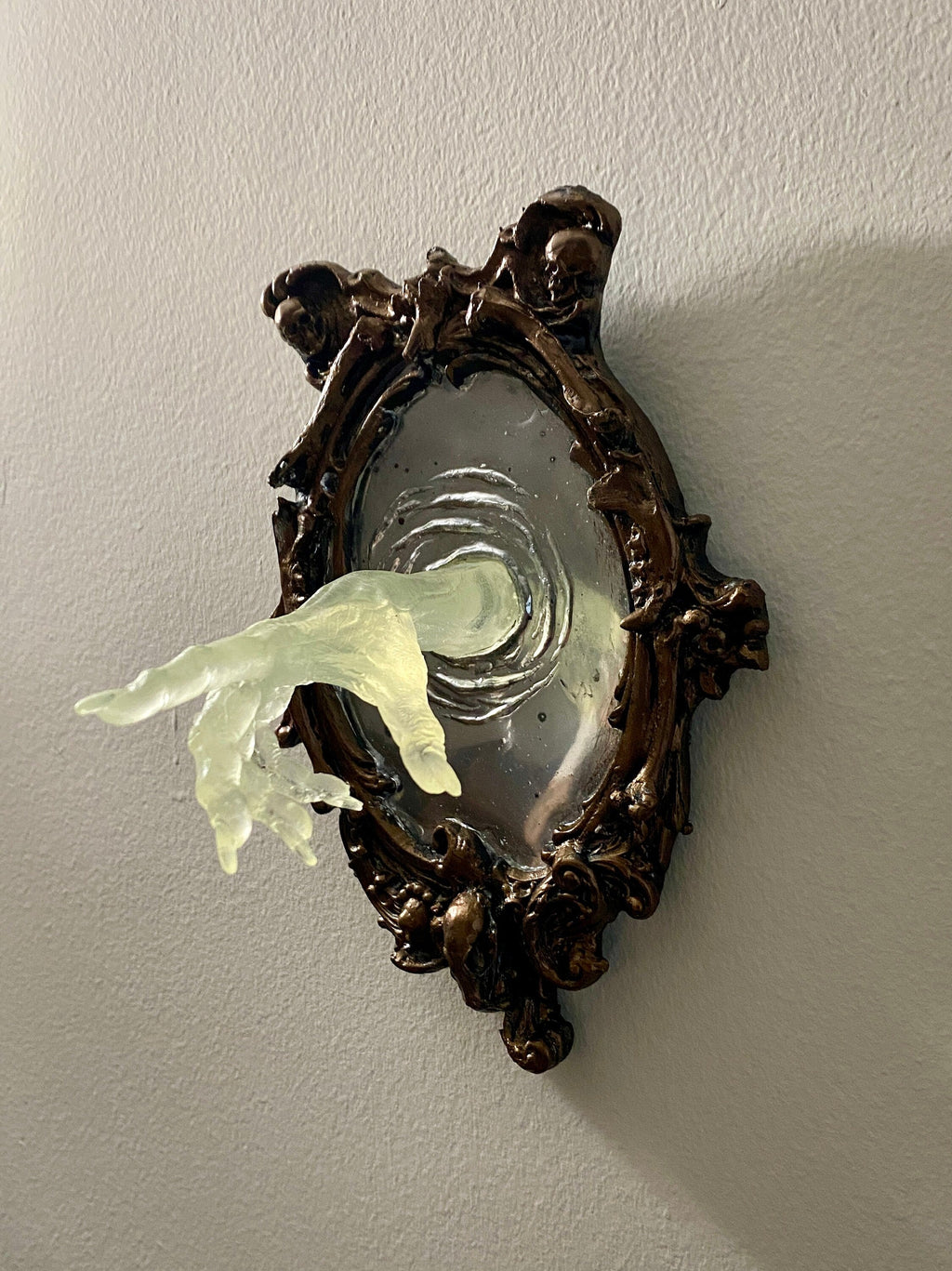 Spectral Hand Wall Plaque — Glow in the Dark Resin