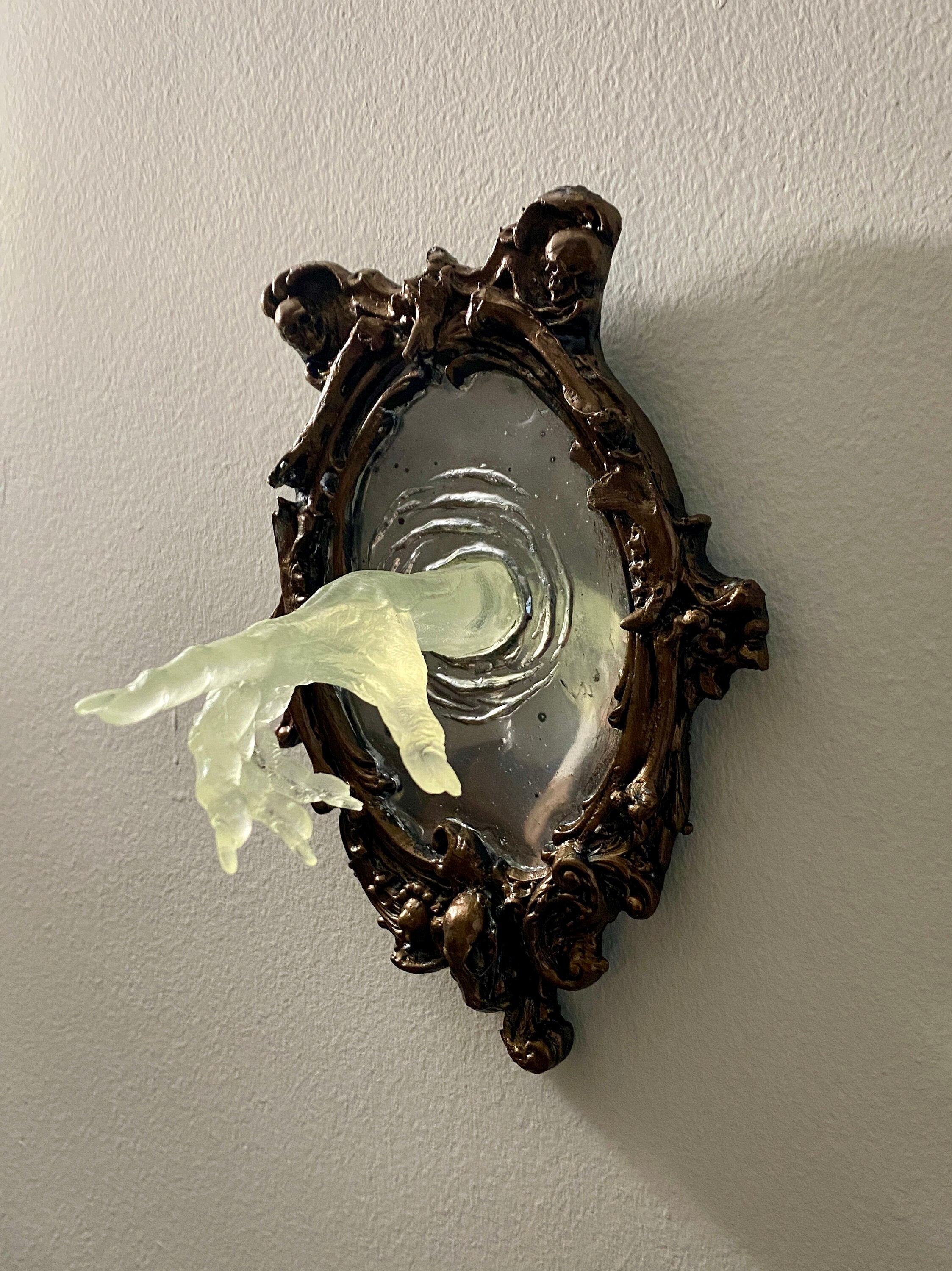 Spectral Hand Wall Plaque — Glow in the Dark Resin
