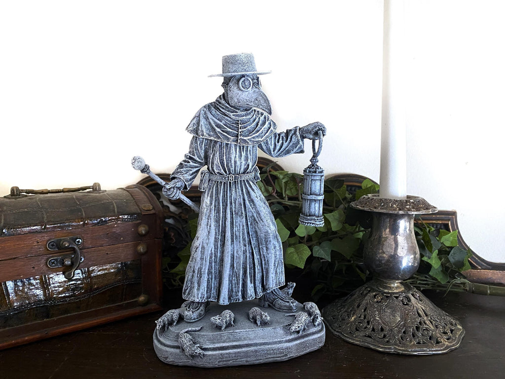 Plague Doctor Hand-Painted Resin Figurine