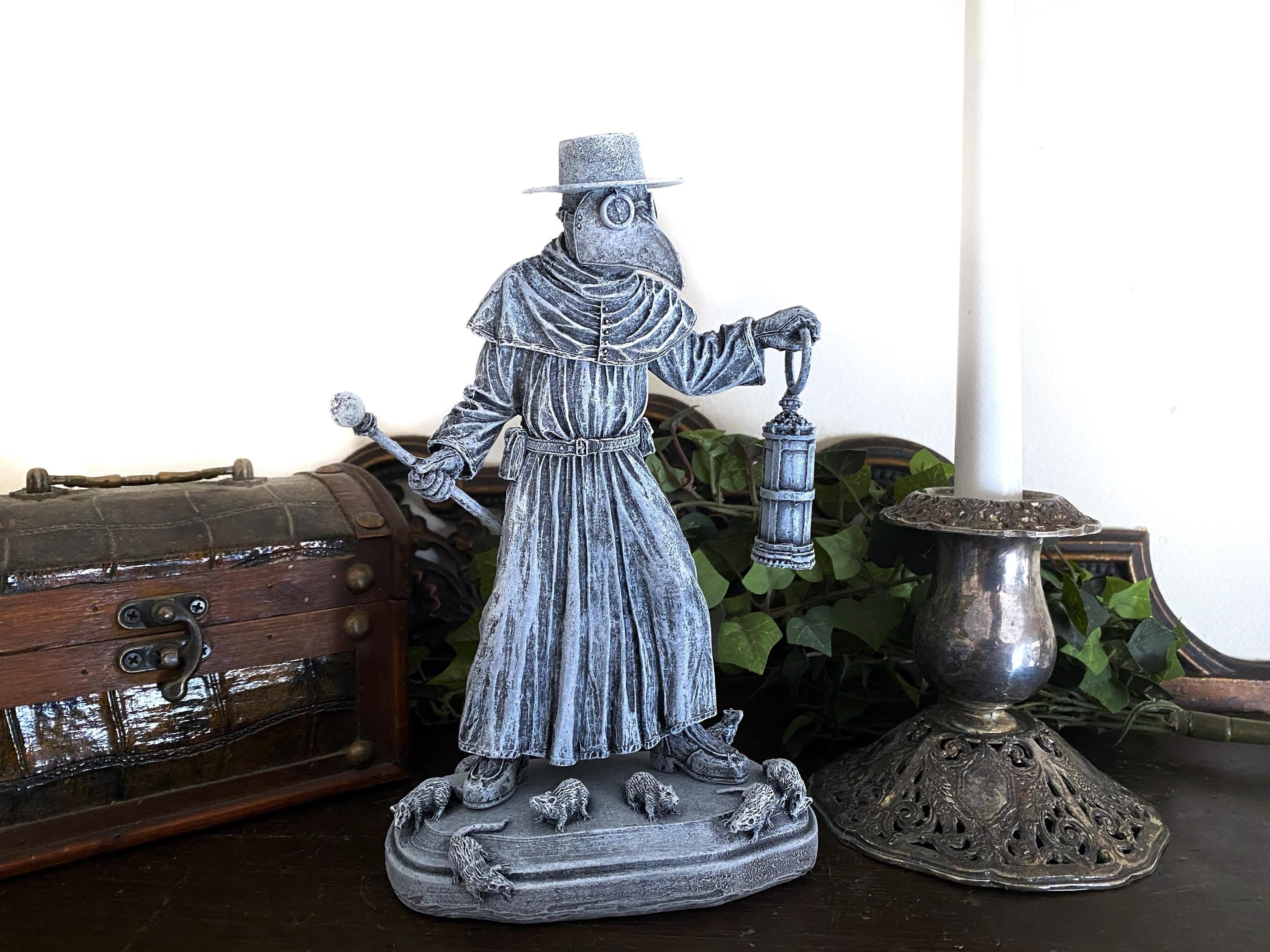 Plague Doctor Hand-Painted Resin Figurine