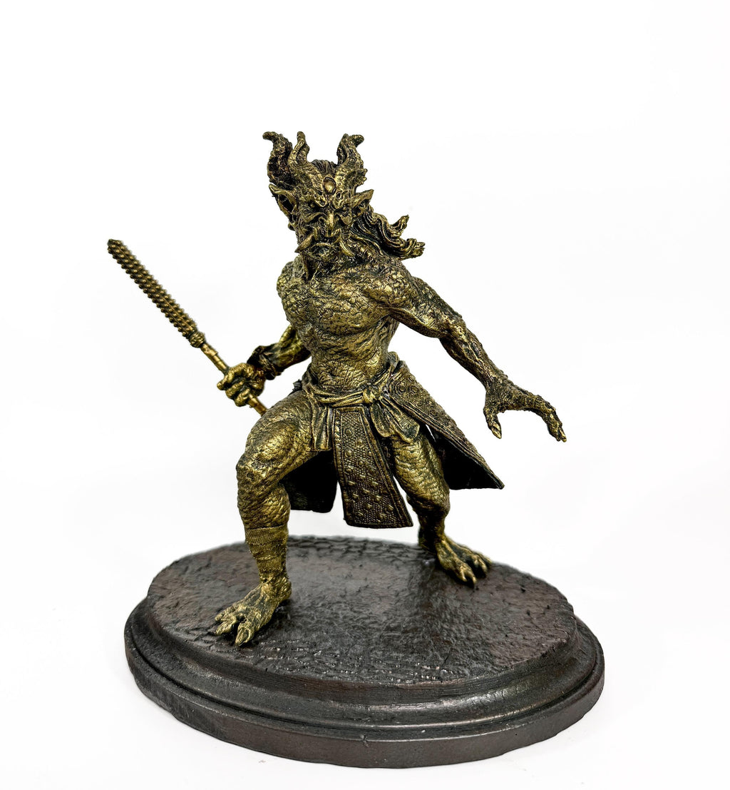 Oni Hand-Painted Resin Figurine