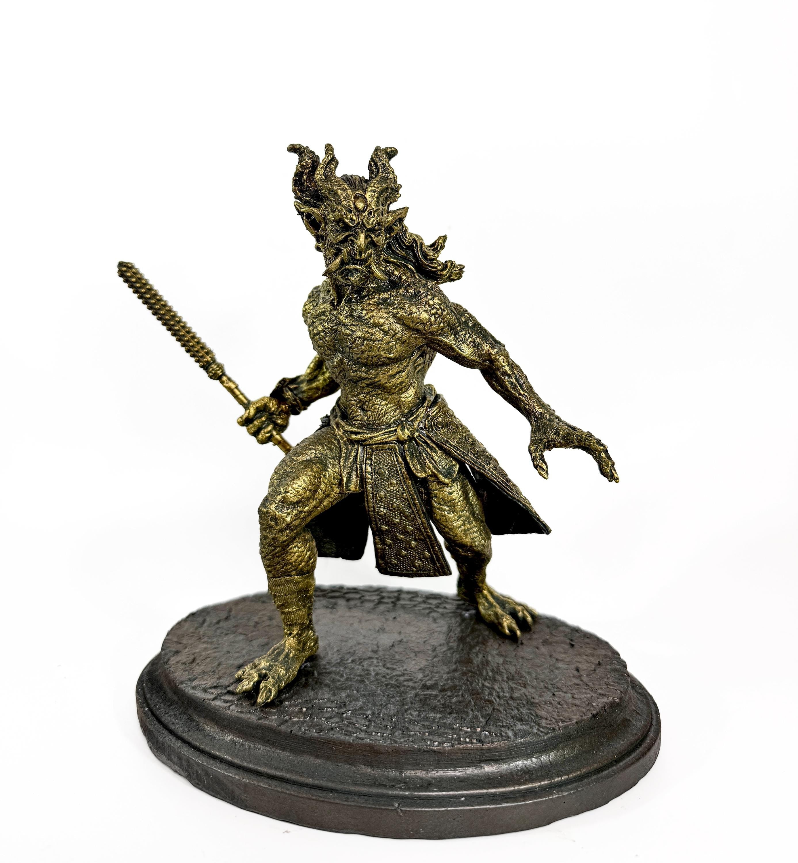 Oni Hand-Painted Resin Figurine