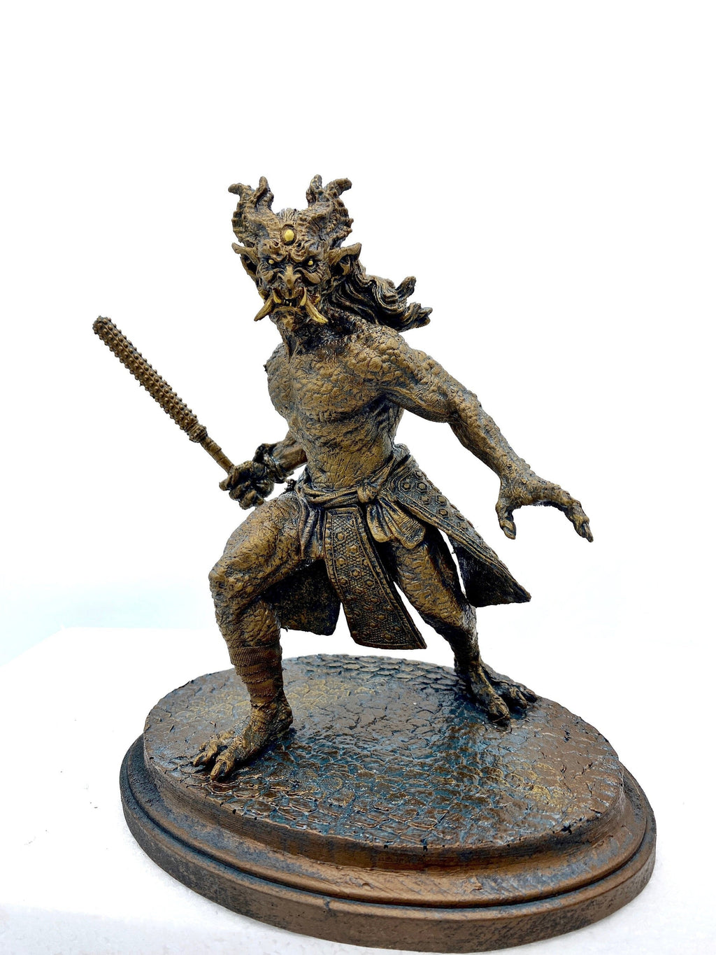 Oni Hand-Painted Resin Figurine
