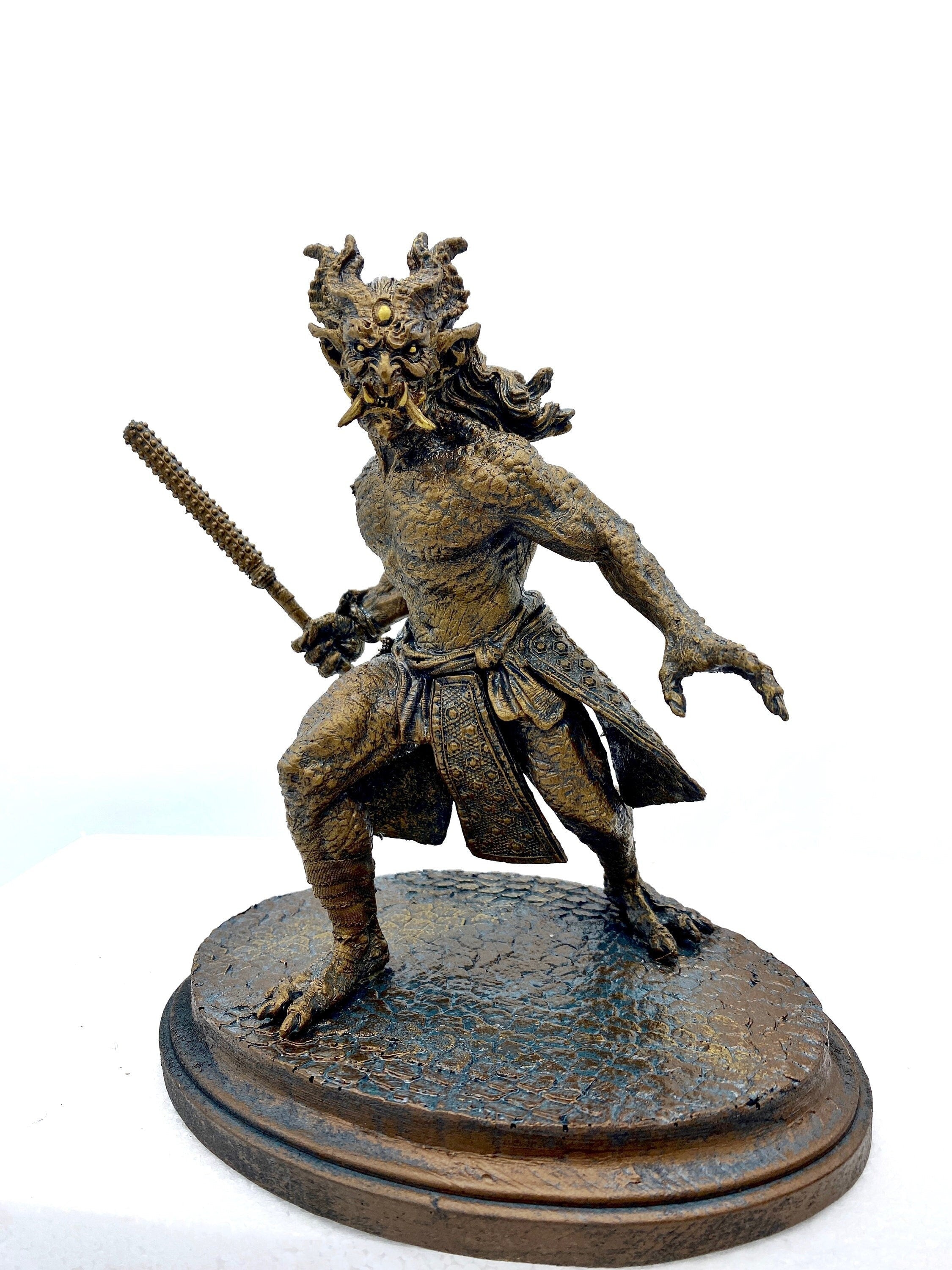 Oni Hand-Painted Resin Figurine